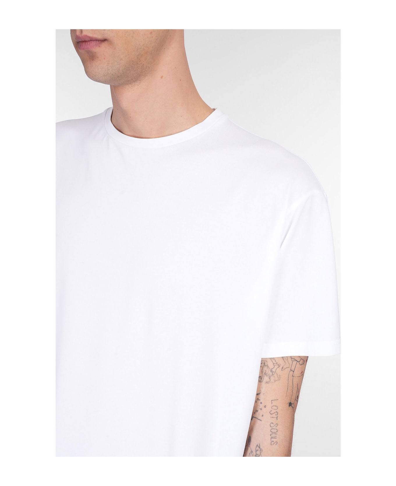 Low Brand B150 T-shirt In White Cotton - white