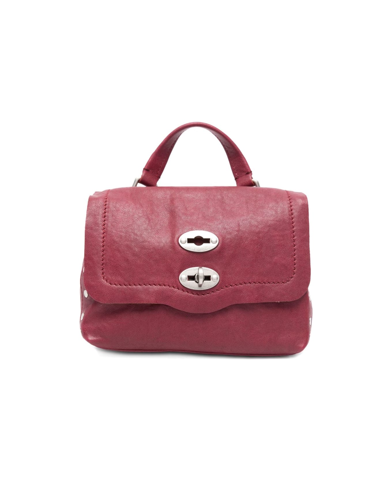 Zanellato Postina Tabacco Baby Leather Handbag - Red