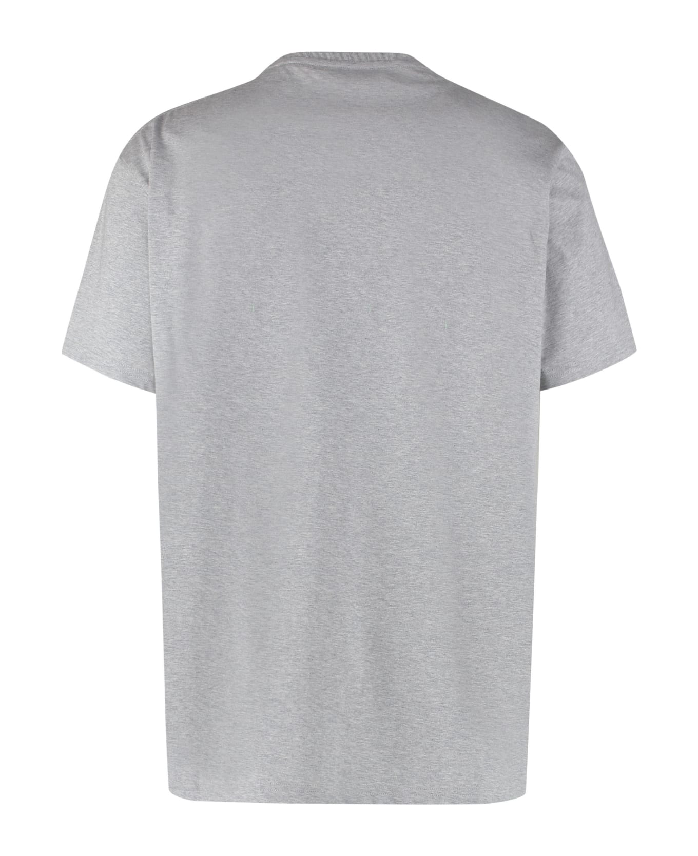 Alexander McQueen Printed Cotton T-shirt - Grigio