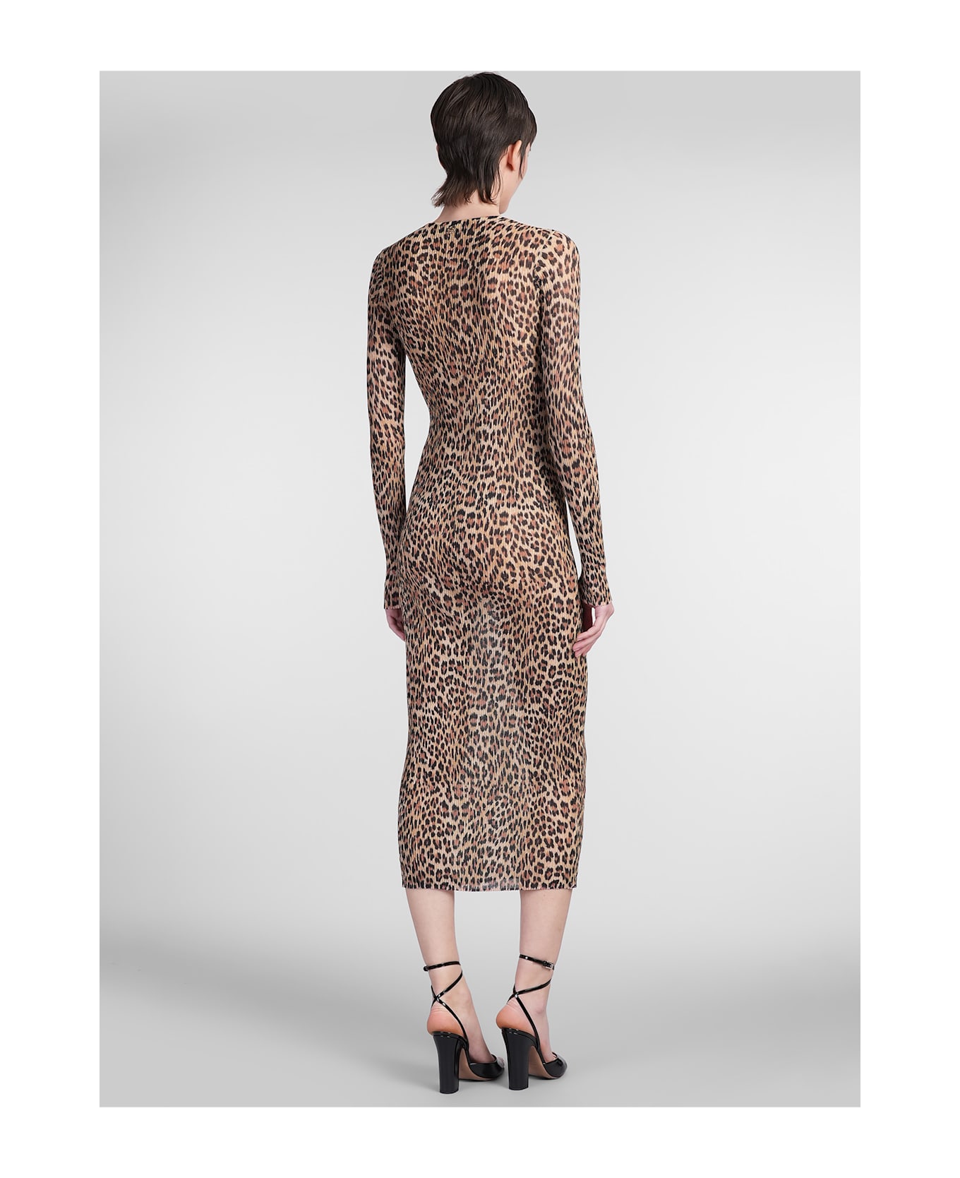 Blumarine Dress Woman In Animalier Cotton - Animalier