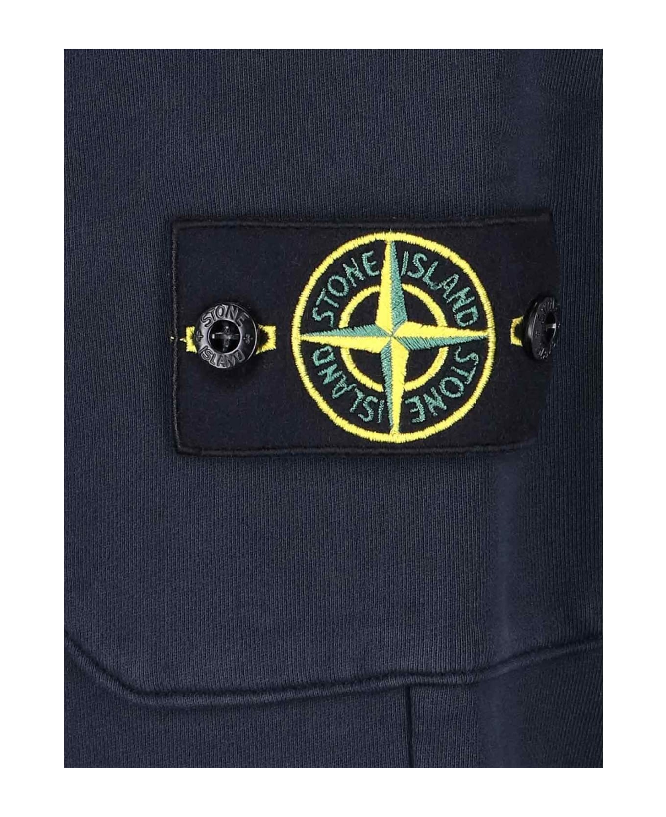 Stone Island Logo Sports Pants - Navy blue