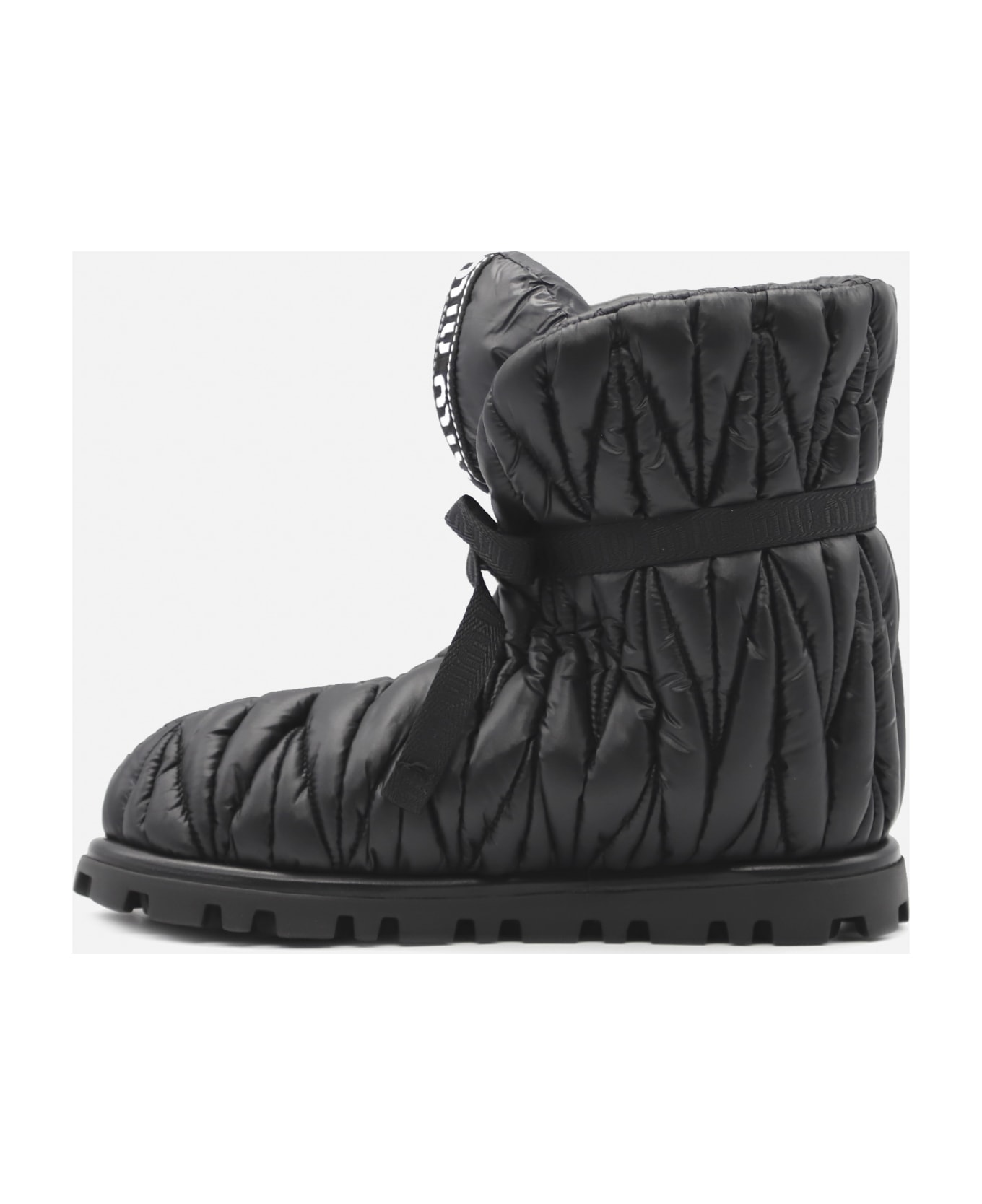 Miu Miu Quilted Nylon Ankle Boots