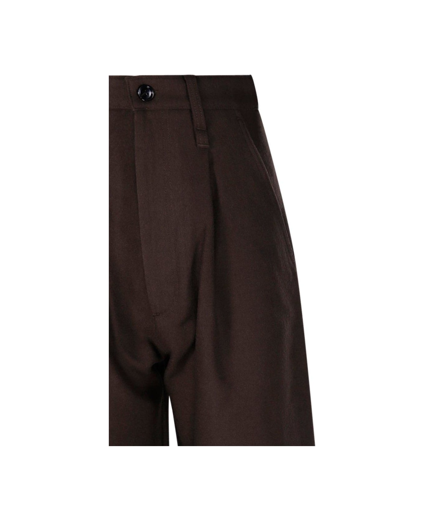 Ami Alexandre Mattiussi Gabardine Cargo Trousers - Brown