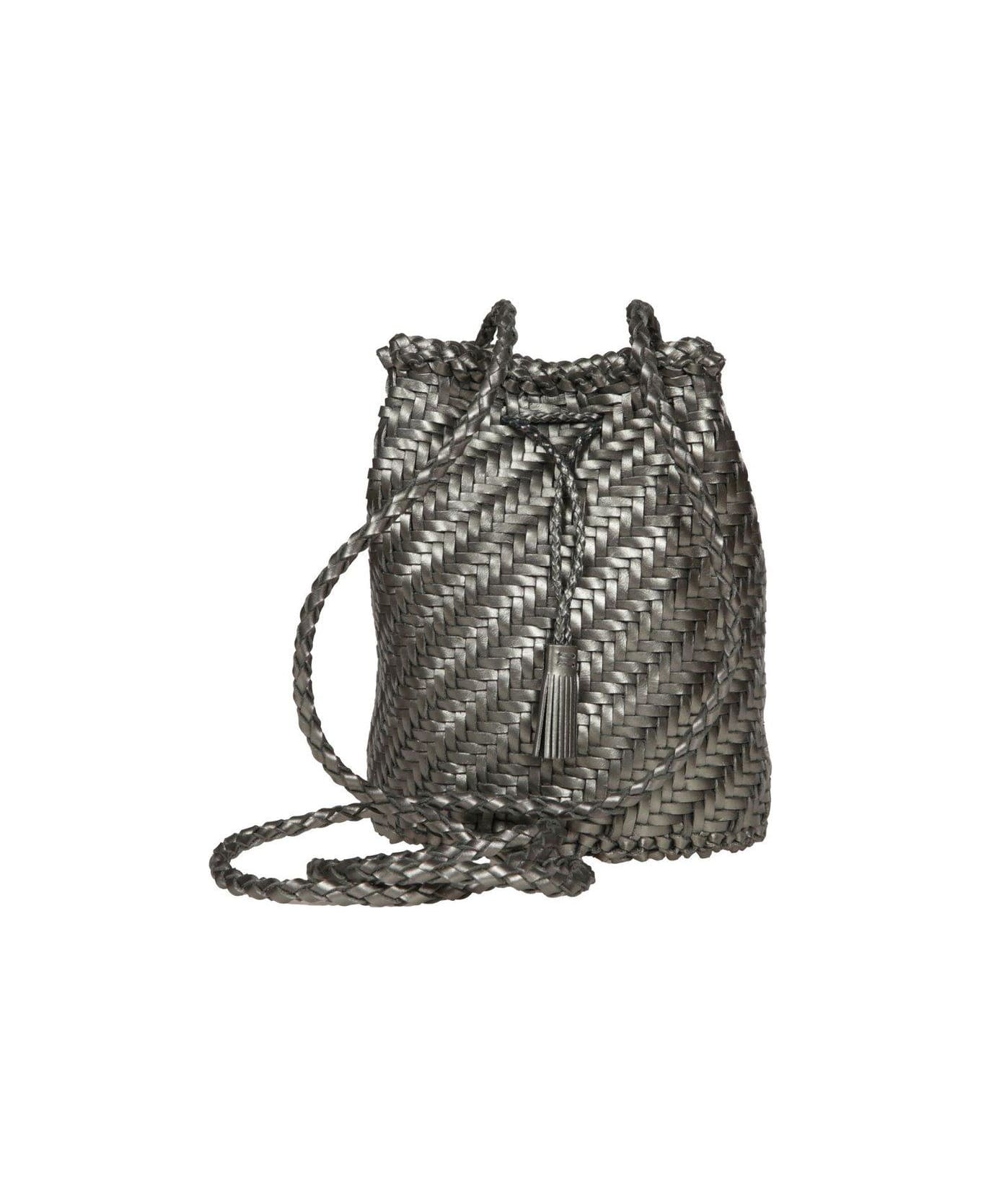 Dragon Diffusion Pompom Double Jump Bucket Bag - COVERT FOIL