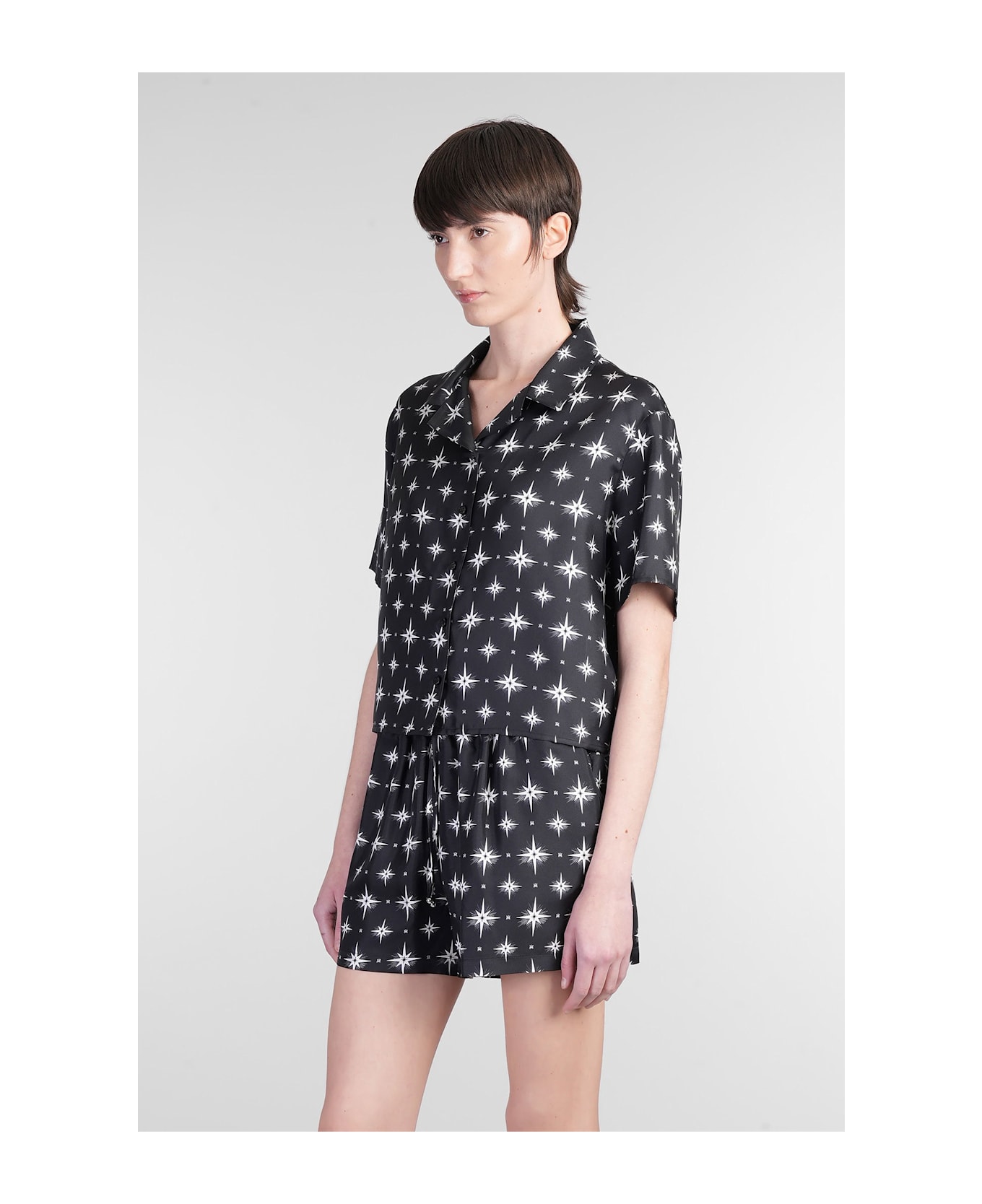 AMIRI Shirt In Black Silk - black