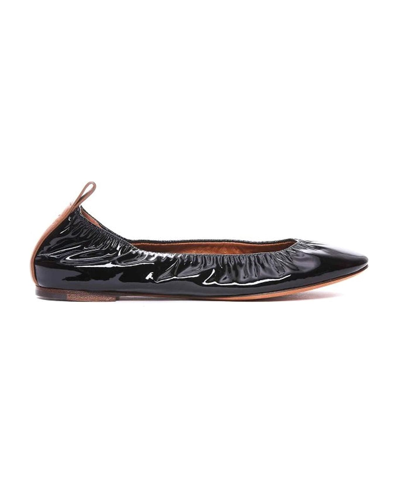 Lanvin Leather Ballerina Flats - Black