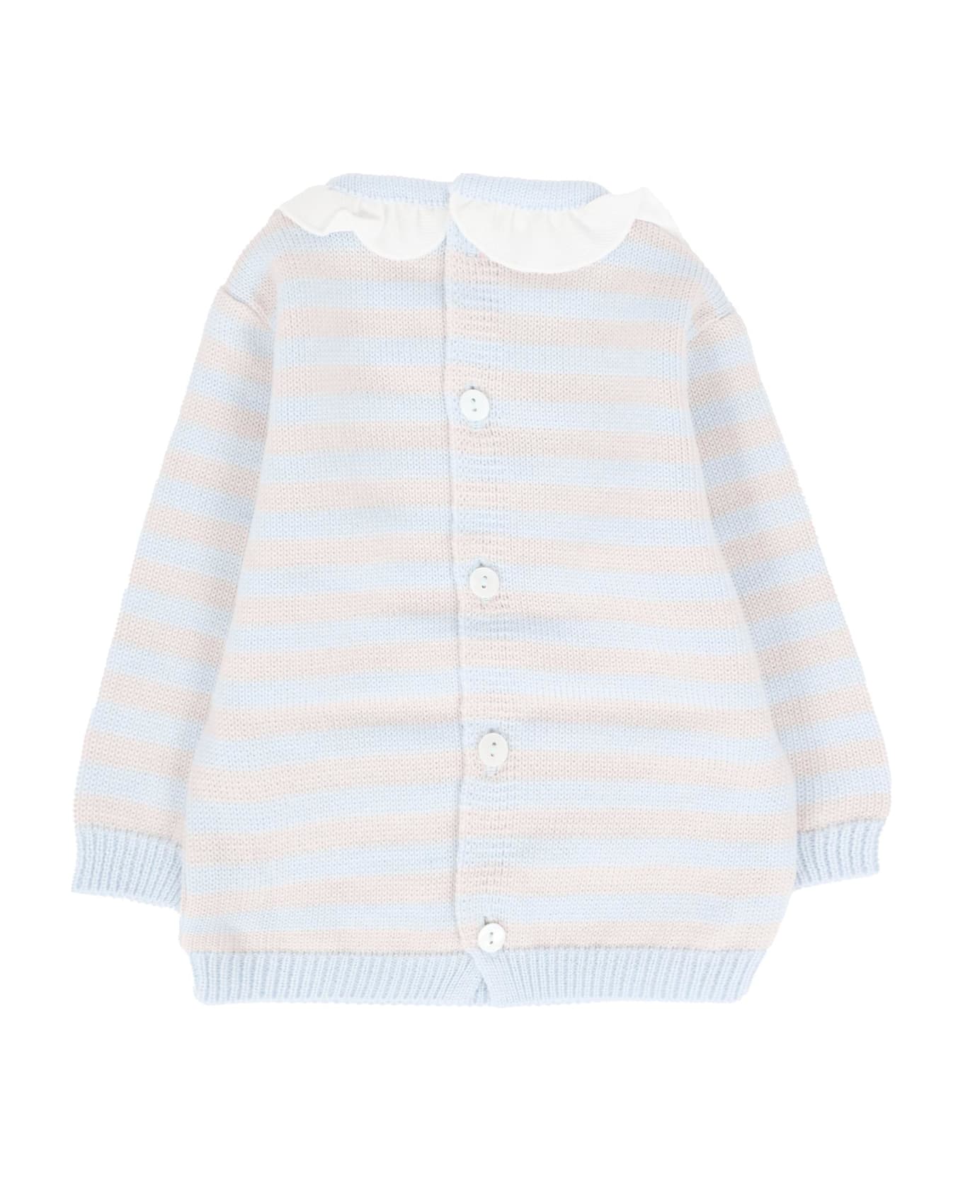 Little Bear Light Blue Sweater For Baby Girl - Light Blue