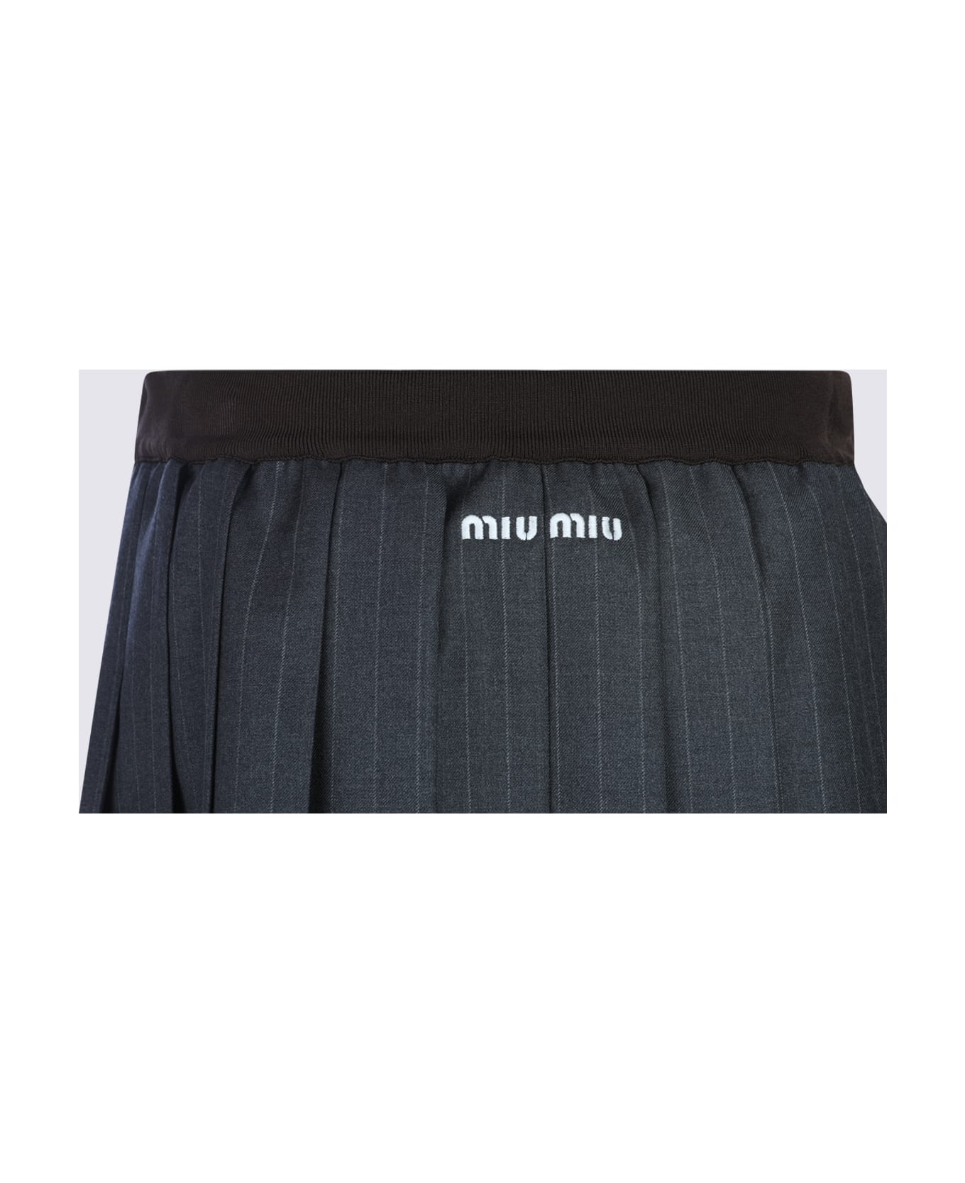 Miu Miu Grey Wool Skirt - Grey