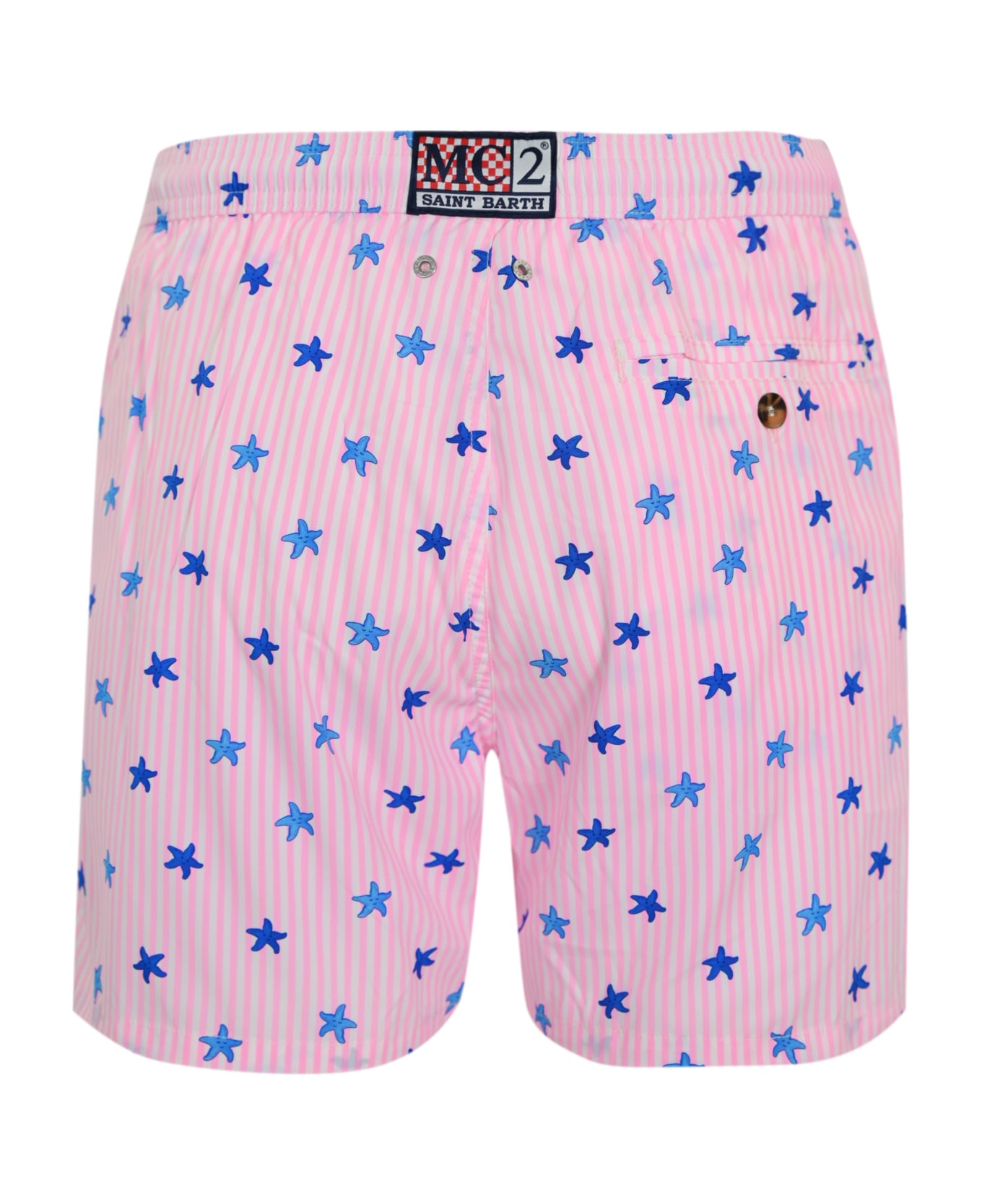 MC2 Saint Barth Comfort Light Swimsuit With Starfish Print - Rosa 水着