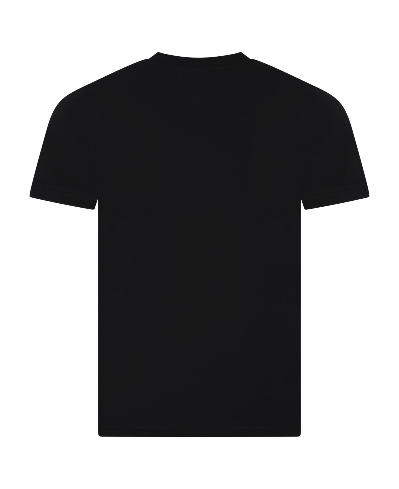 Dsquared2 Black T-shirt For Boy With Logo And Print - Black
