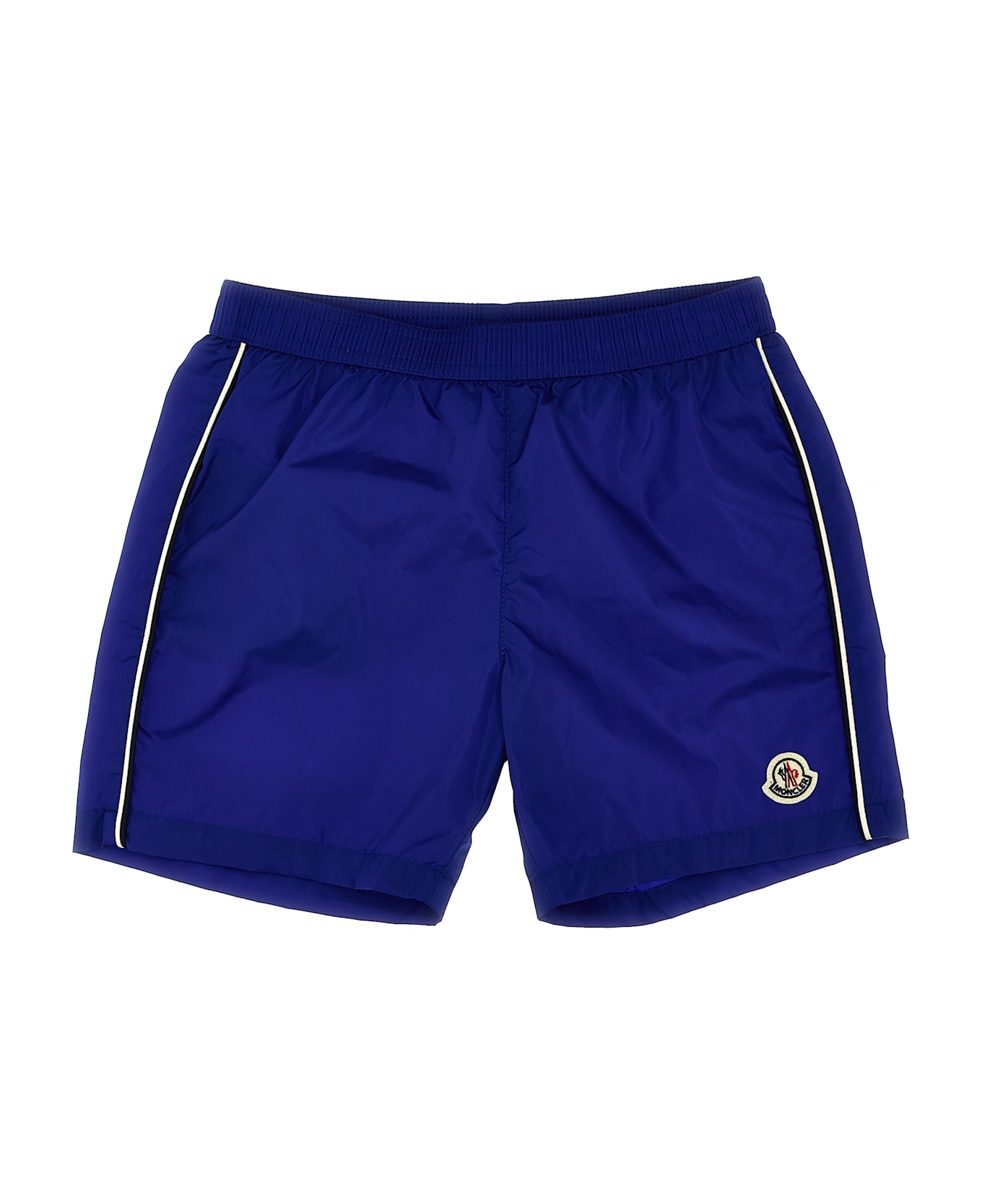 Moncler Logo Patch Swim Shorts - Blue