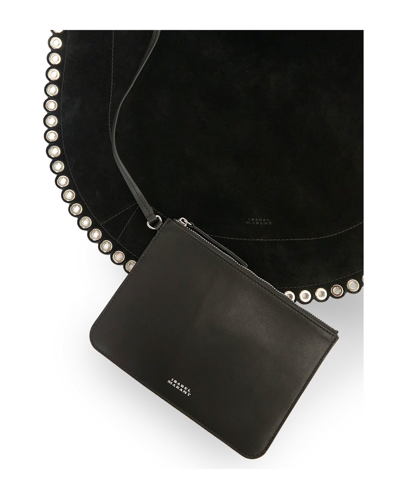 Isabel Marant Oskan Suede Hobo Bag - Black
