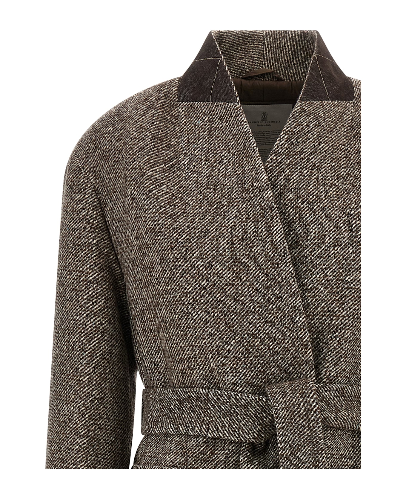 Brunello Cucinelli Single-breasted Coat - Brown