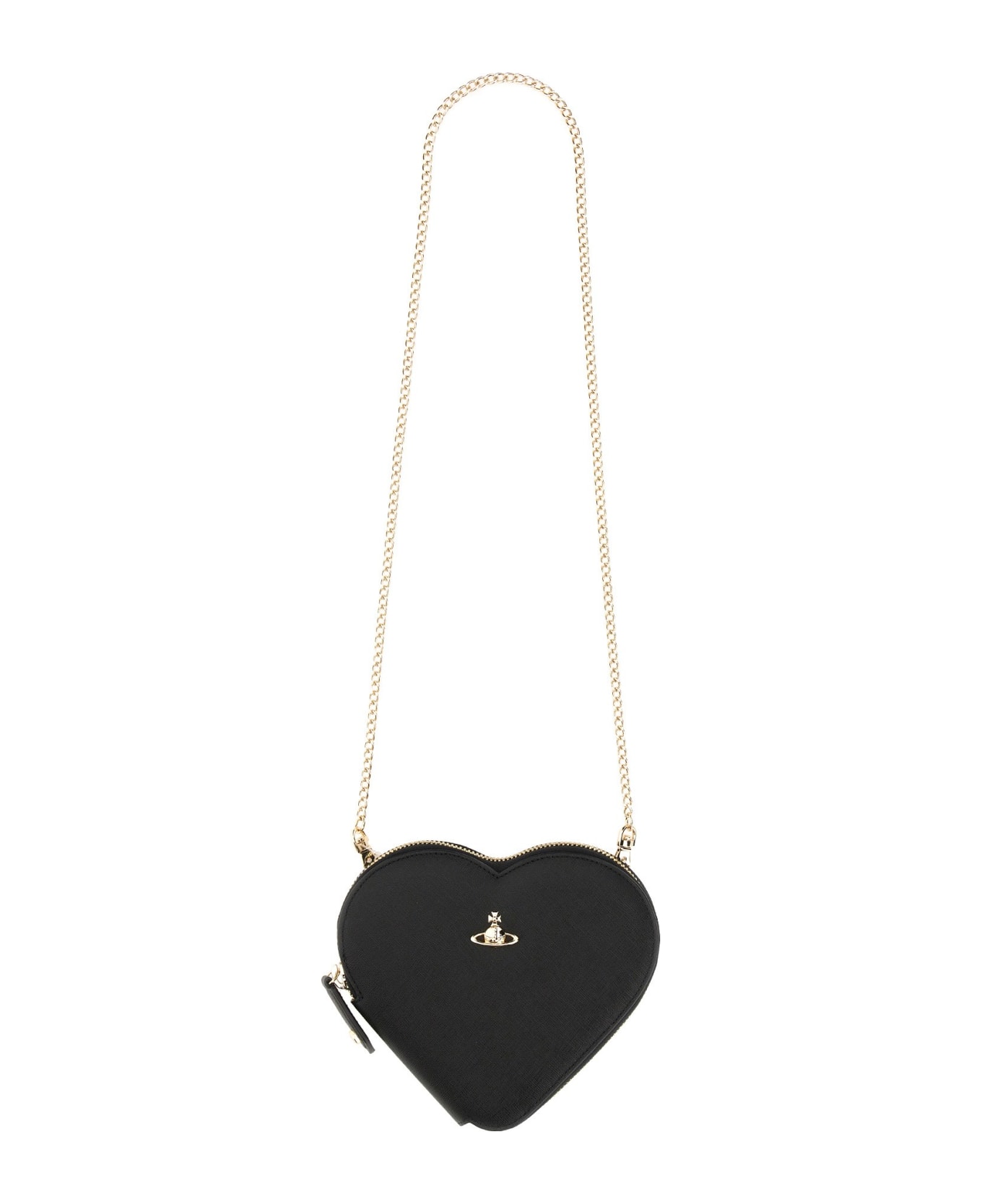 Vivienne Westwood Heart Shoulder Bag - Black