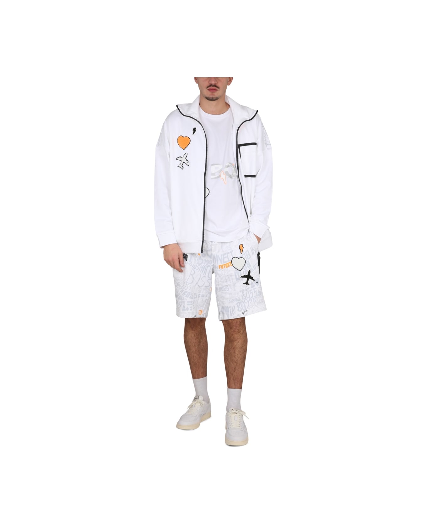Hugo Boss Sweatshirt With Logo - WHITE
