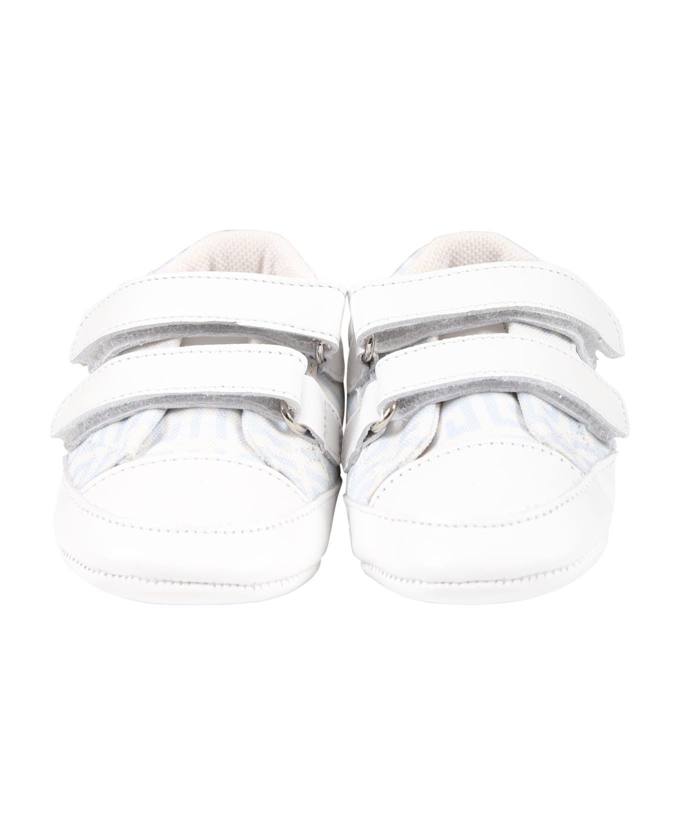Givenchy White Sneakers For Baby Boy With Logo - Light Blue