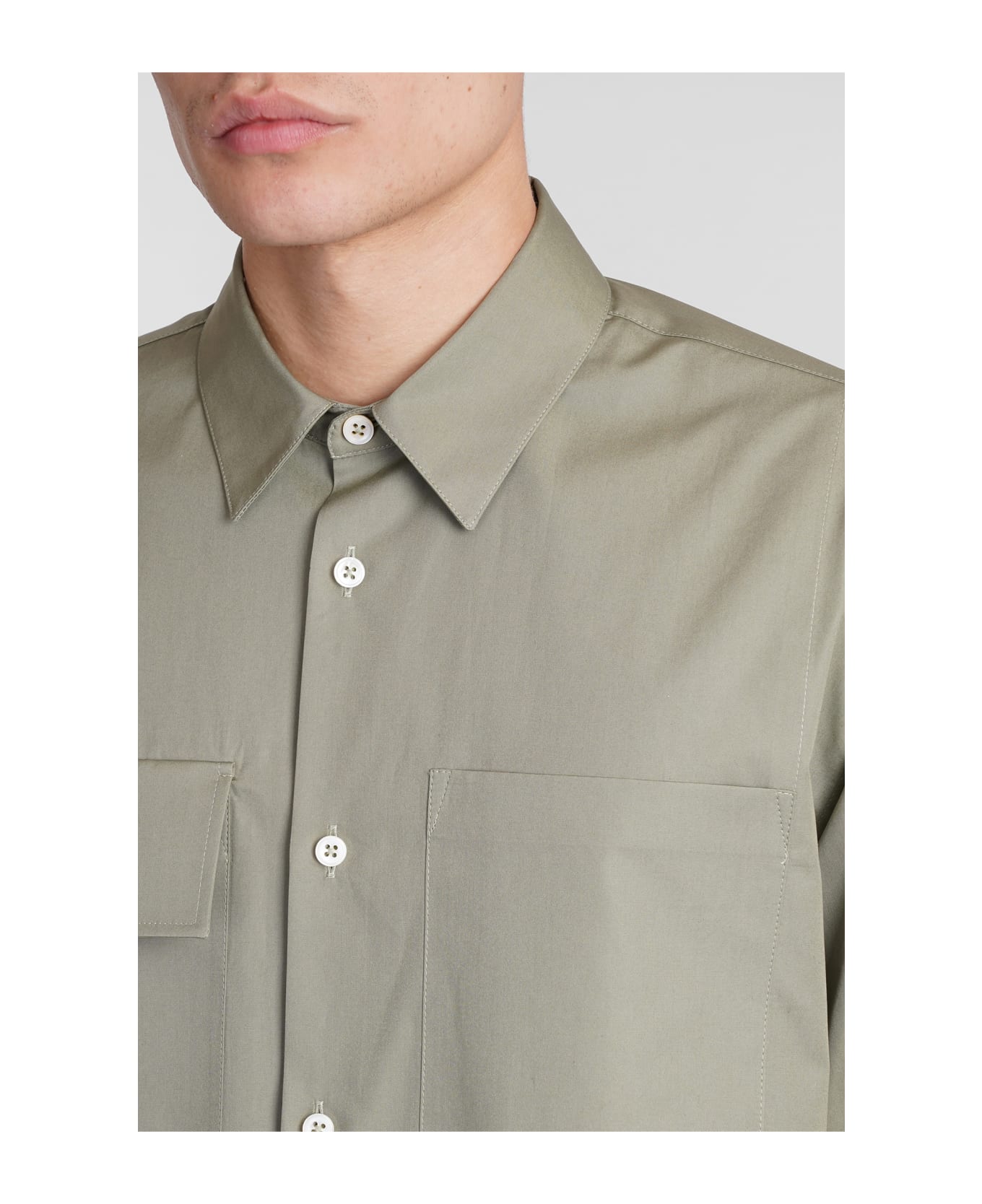 Jil Sander Shirt In Khaki Cotton - khaki