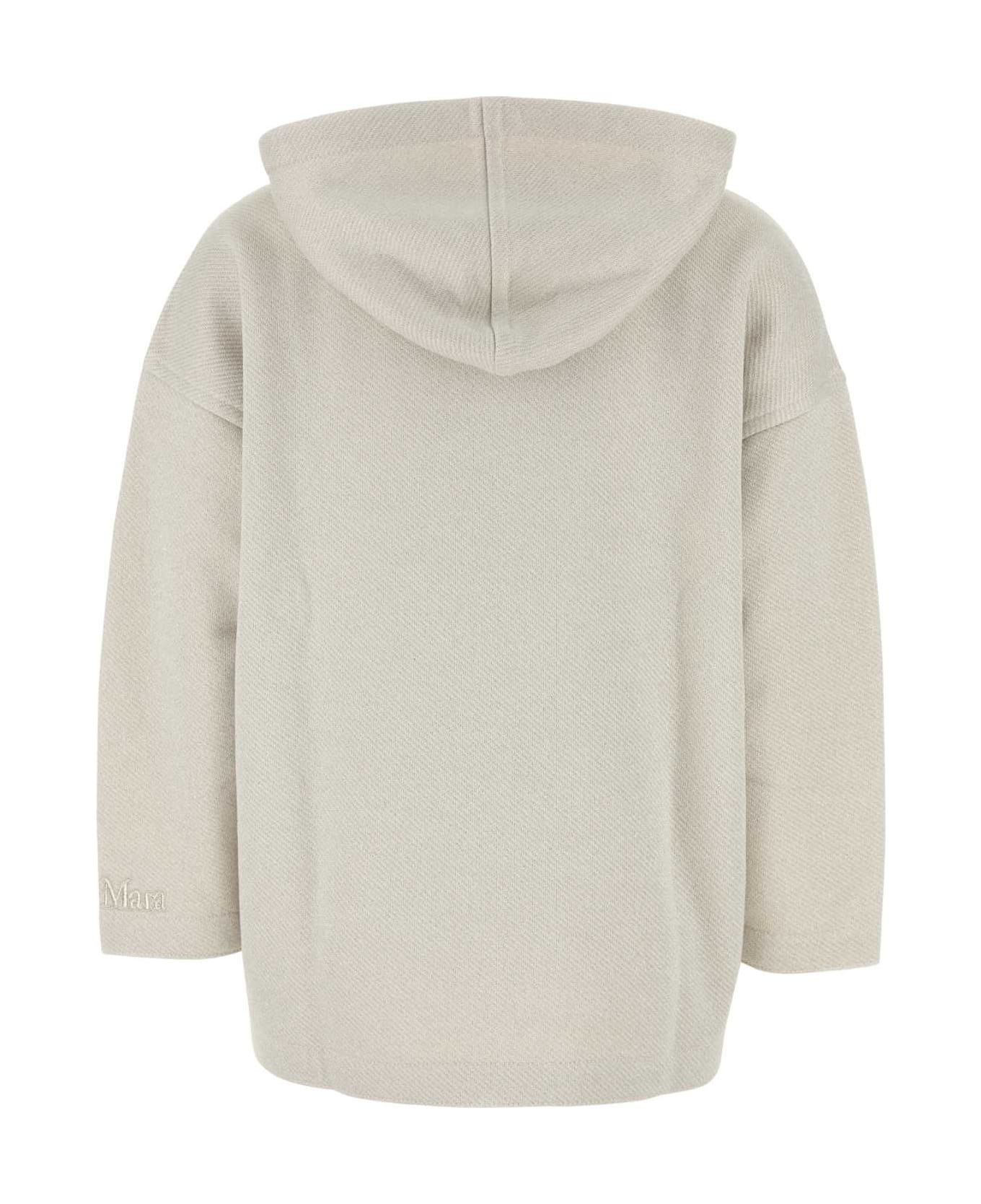 Max Mara Grey Cotton Blend Rally Sweatshirt - Beige