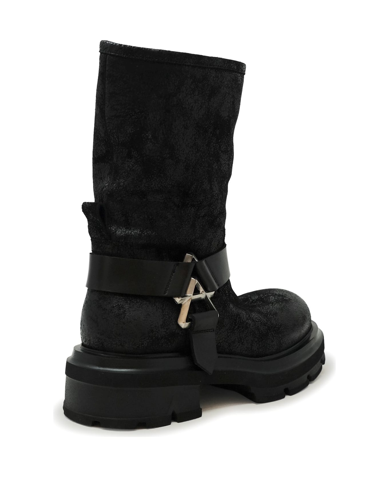 Elena Iachi Black Suede Ankle Boots - BLACK