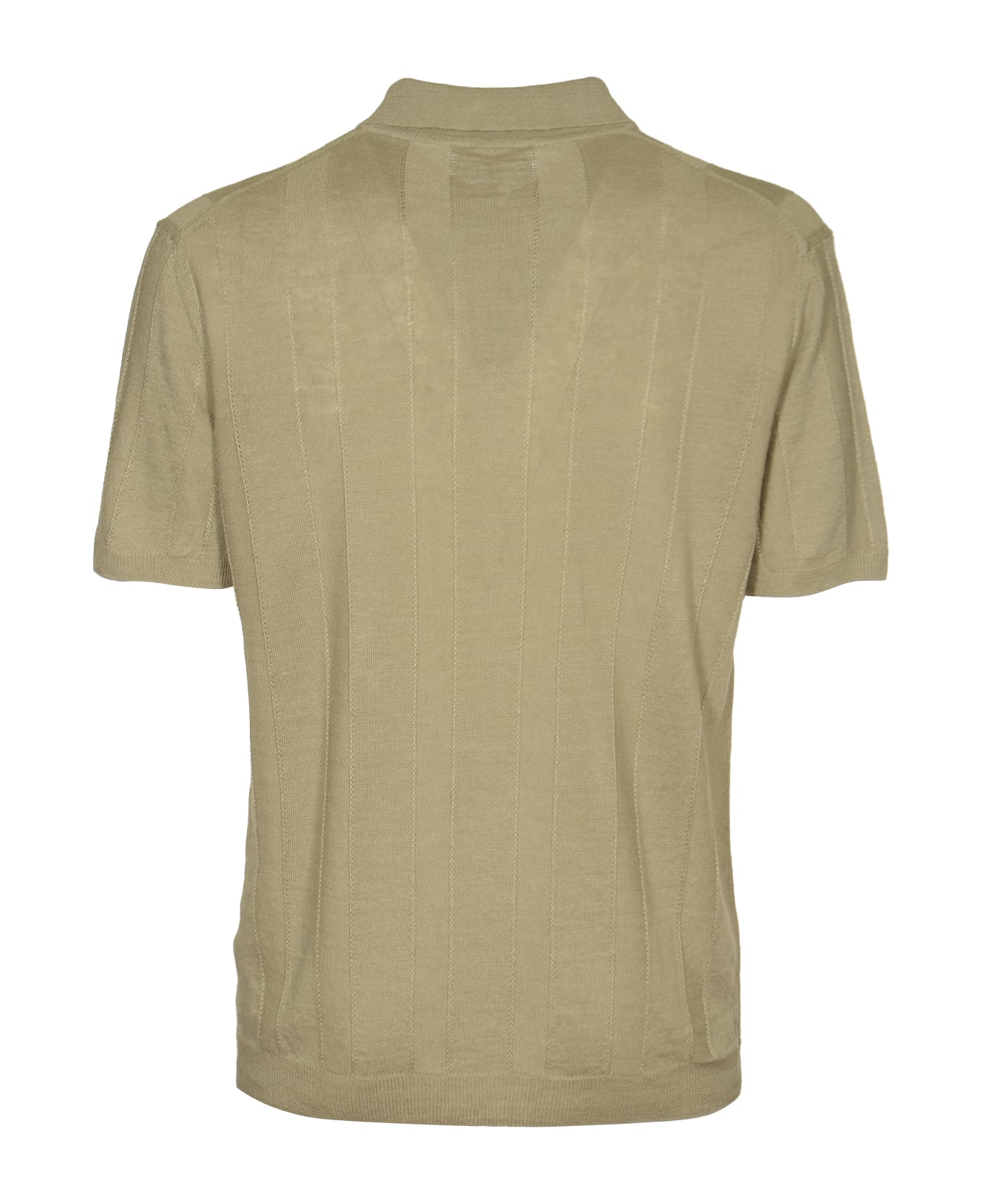 Kangra Stripe Stitched Buttoned Polo Shirt - Corda