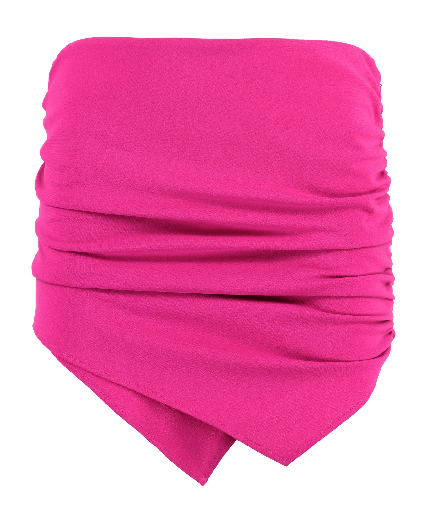 The Attico Hatty Asymmetric Miniskirt - Fuchsia