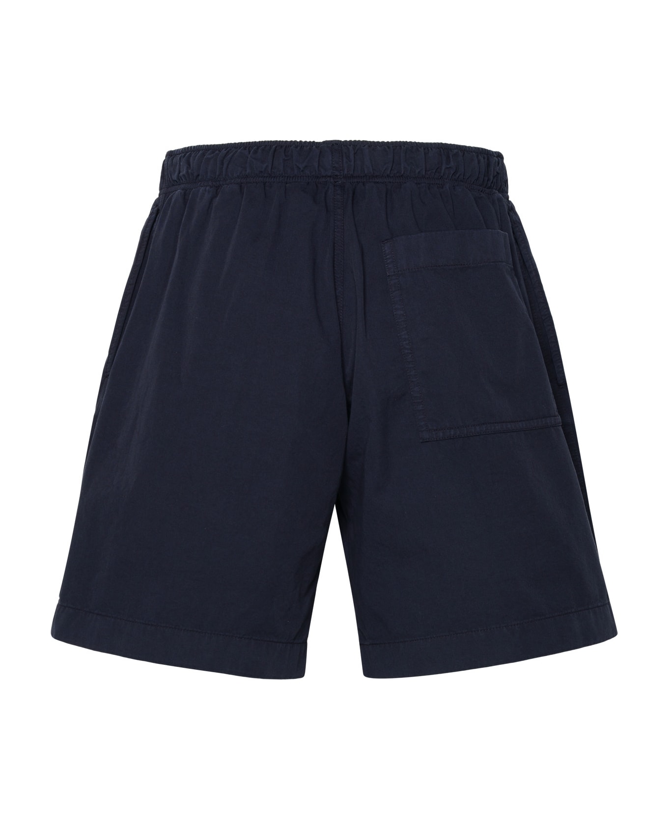 Palm Angels Navy Cotton Bermuda Shorts - Blu