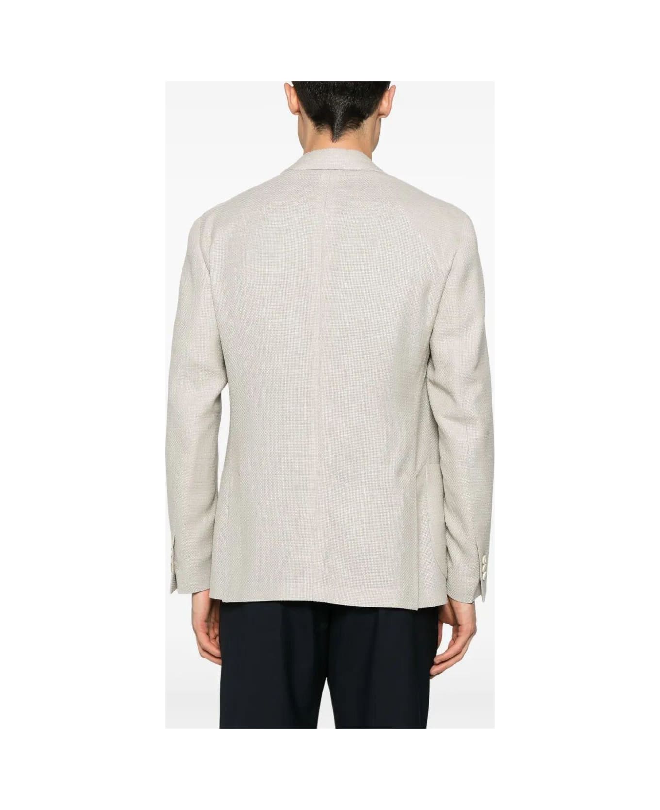Lardini Single-breasted Blazer Jacket - Beige