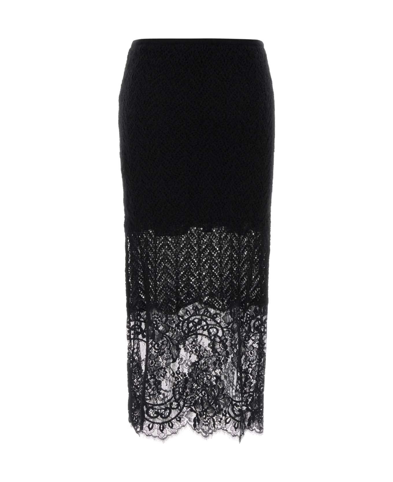 Blumarine Black Knit Skirt - Black