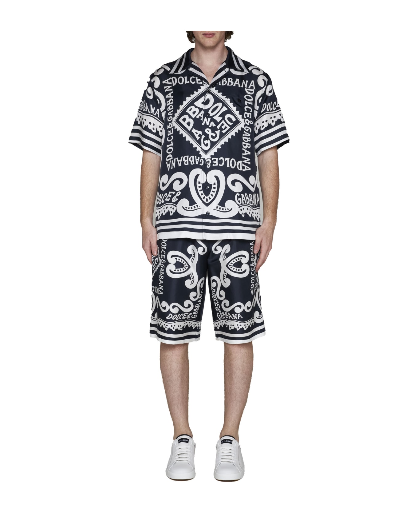 Dolce & Gabbana Bermuda Shorts - Dg Marina Blu ショートパンツ