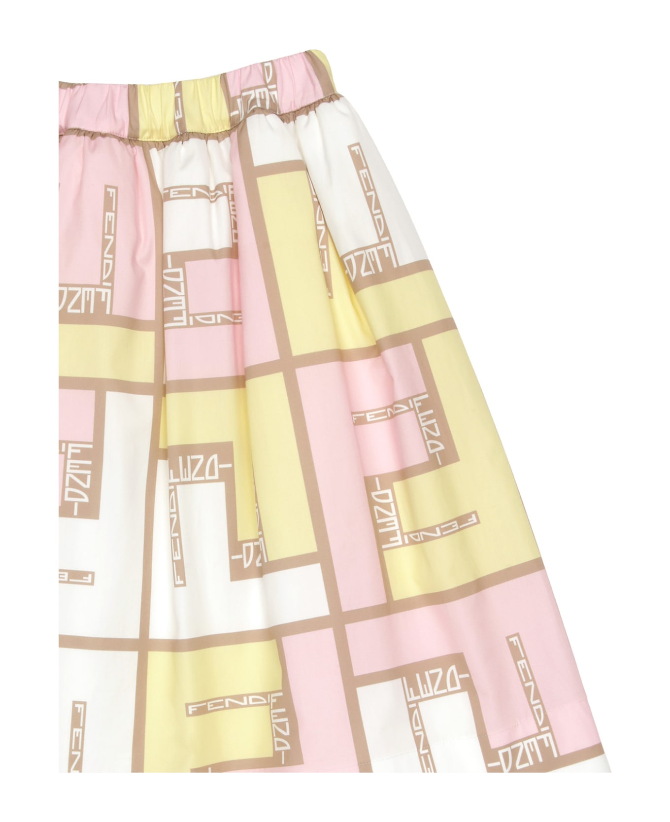 Fendi Macropuzzled Logoed Long Skirt - MultiColour