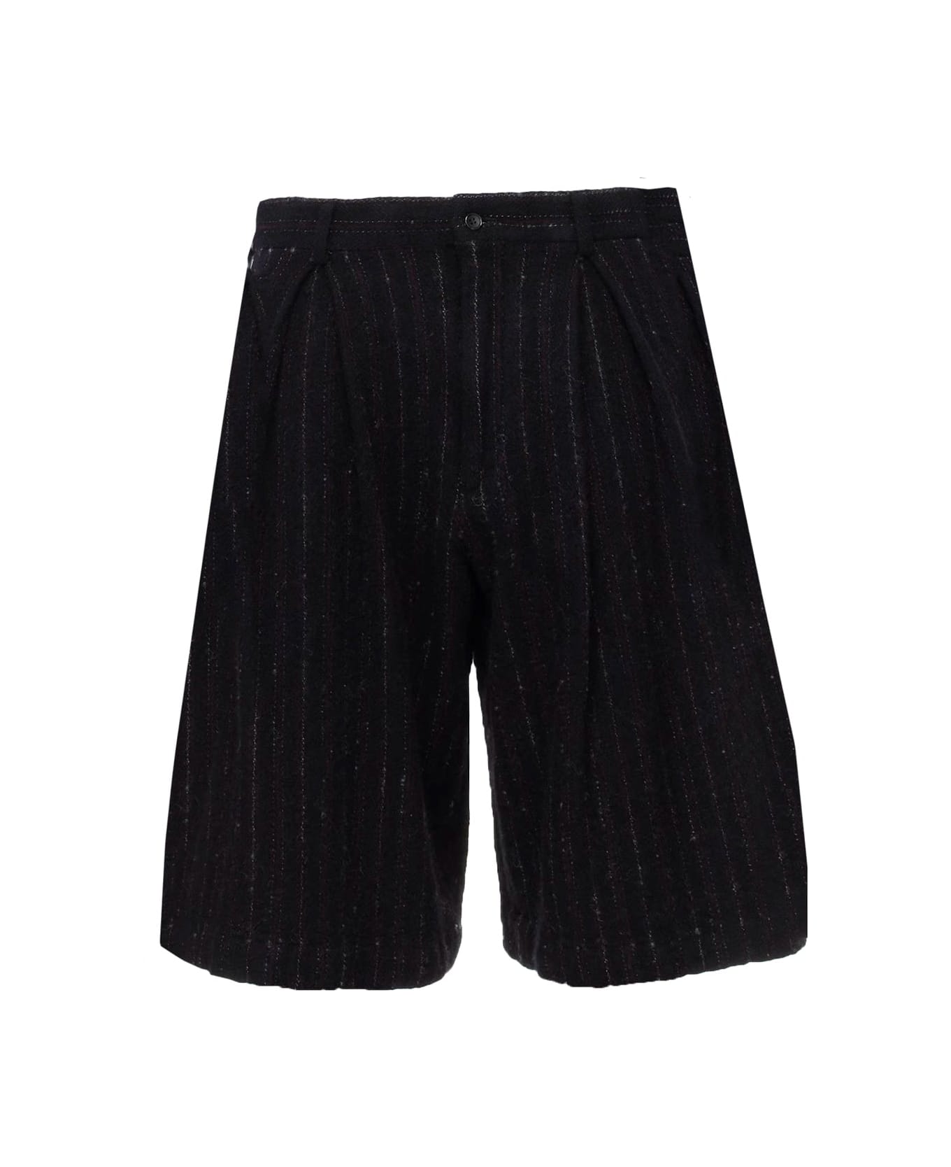 Comme Des Garçons Homme Plus Wool Shorts - Black
