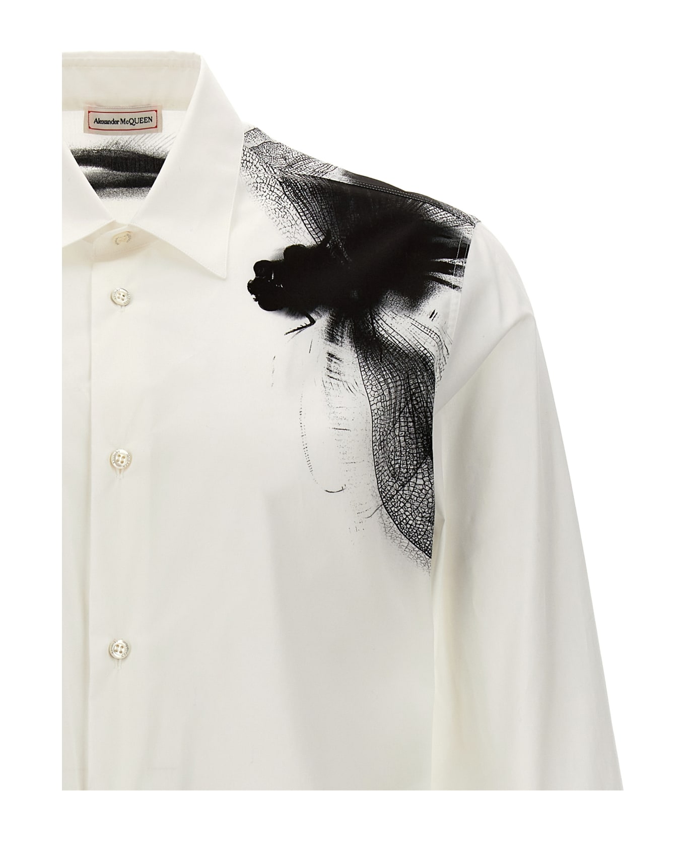Alexander McQueen Printed Shirt - White Black