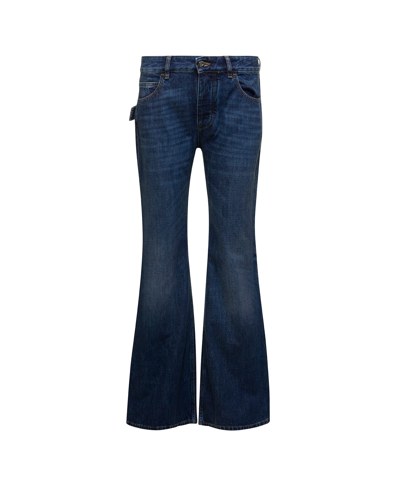 Bottega Veneta Blue Flared 5-pocket Jeans In Cotton Denim Woman - Blu デニム