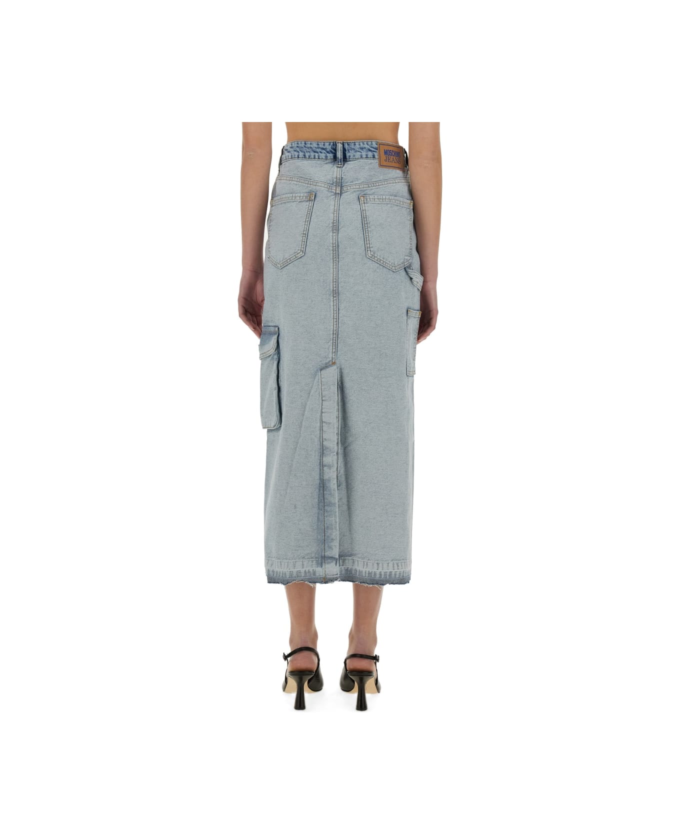 M05CH1N0 Jeans Long Denim Skirt - DENIM