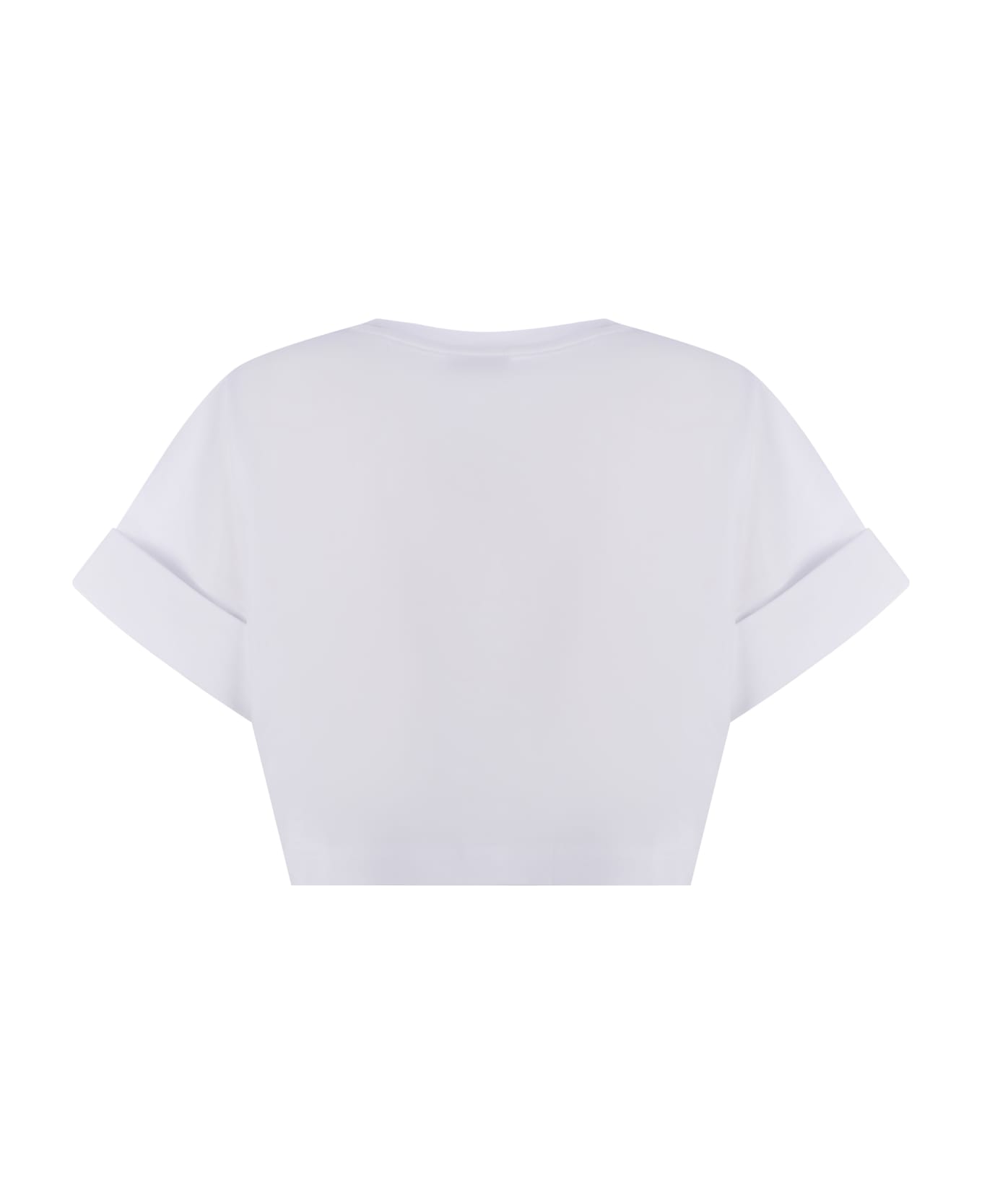 Philosophy di Lorenzo Serafini T-shirt Philosophy Di Lorenzo Serafini X Smiley Cropped In Cotone - Bianco Tシャツ