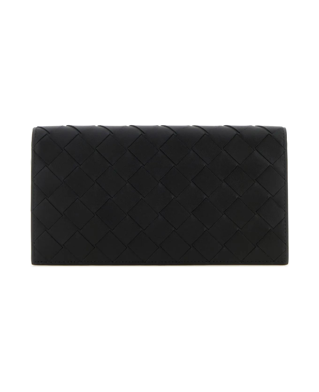 Bottega Veneta Black Leather Wallet - BLACK 財布