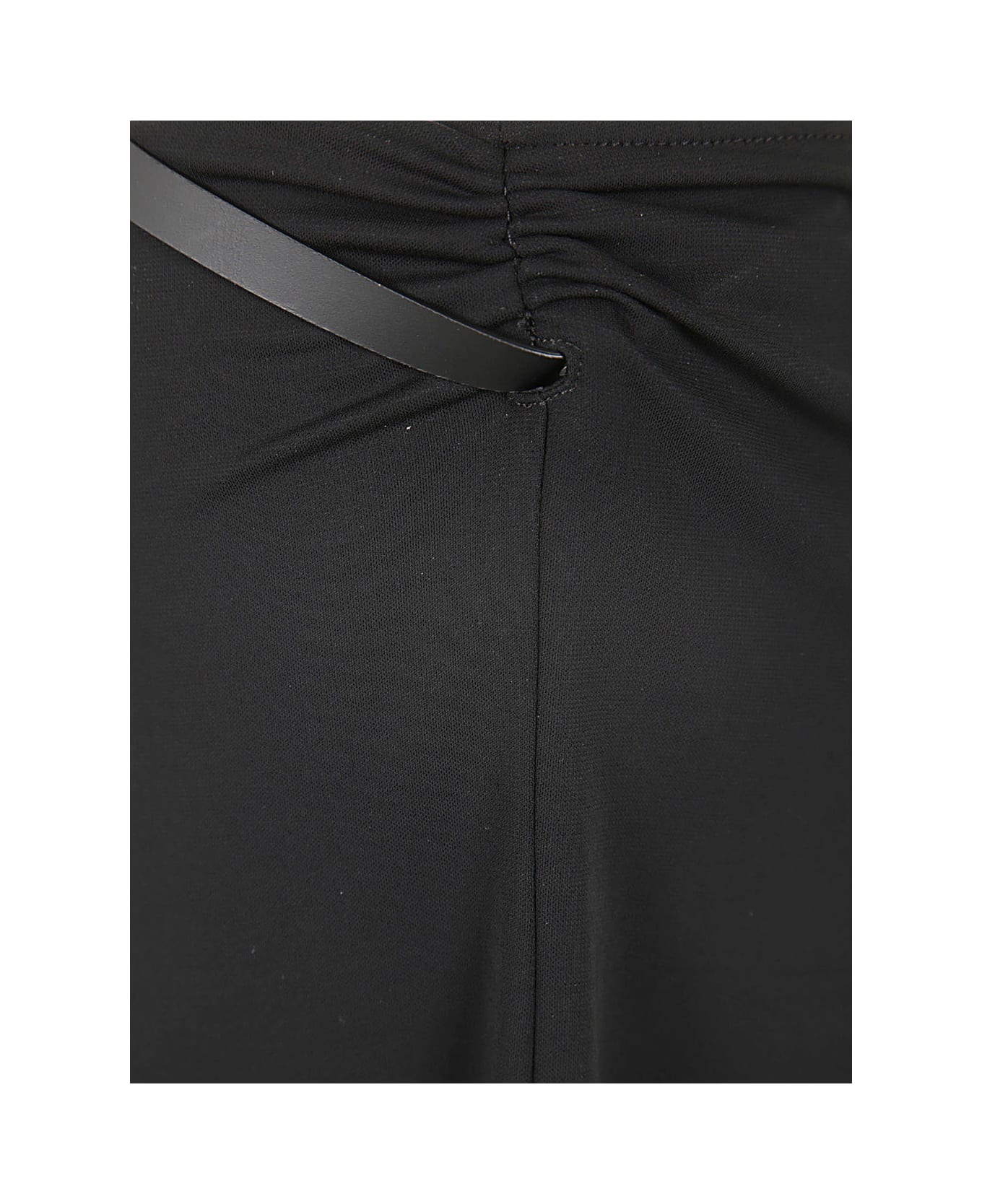 Courrèges Slash Ellipse Crepe Jerse Mini Skirt - Black