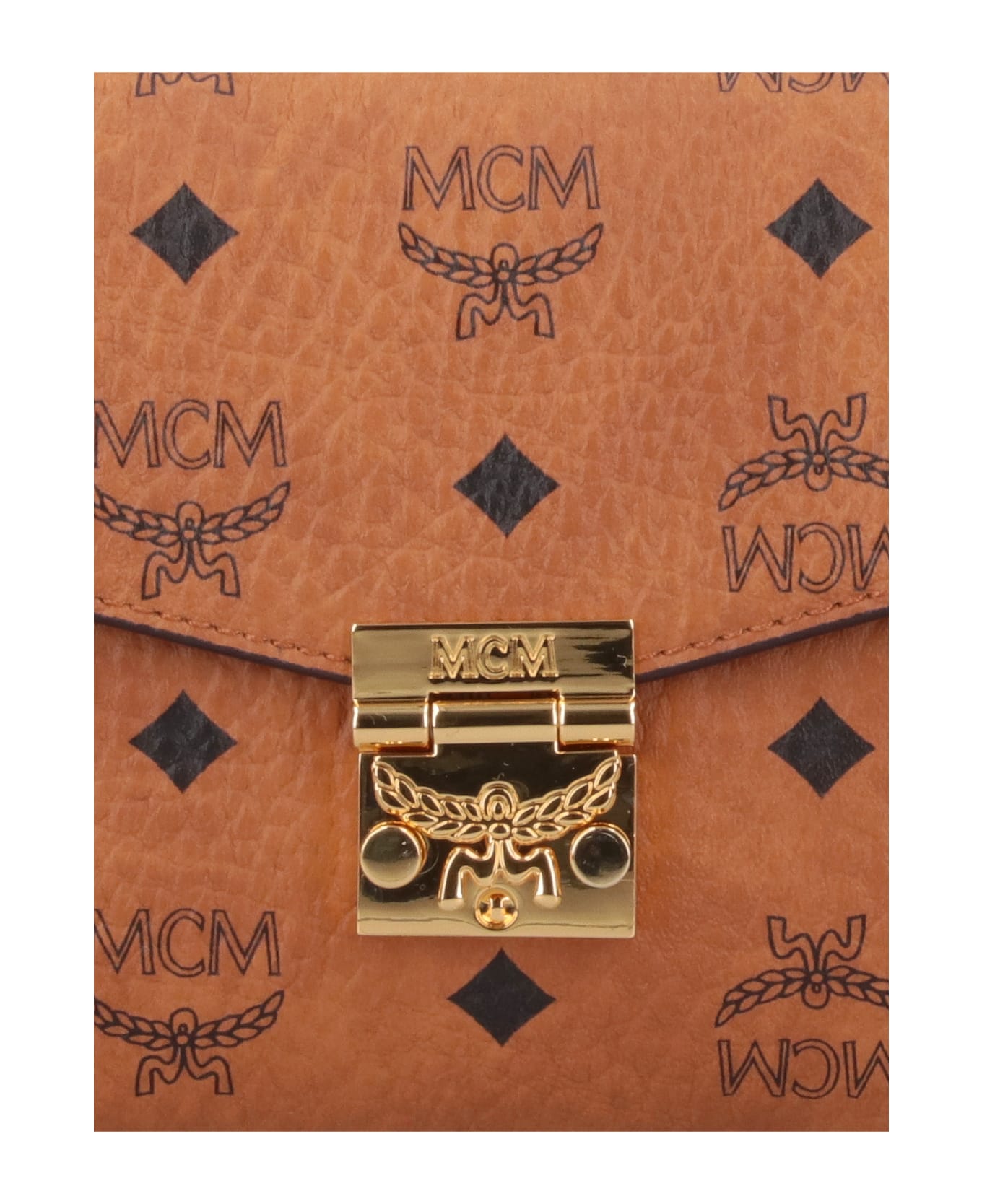 MCM M-Veritas Boston Mini Cognac, Barrel Bag