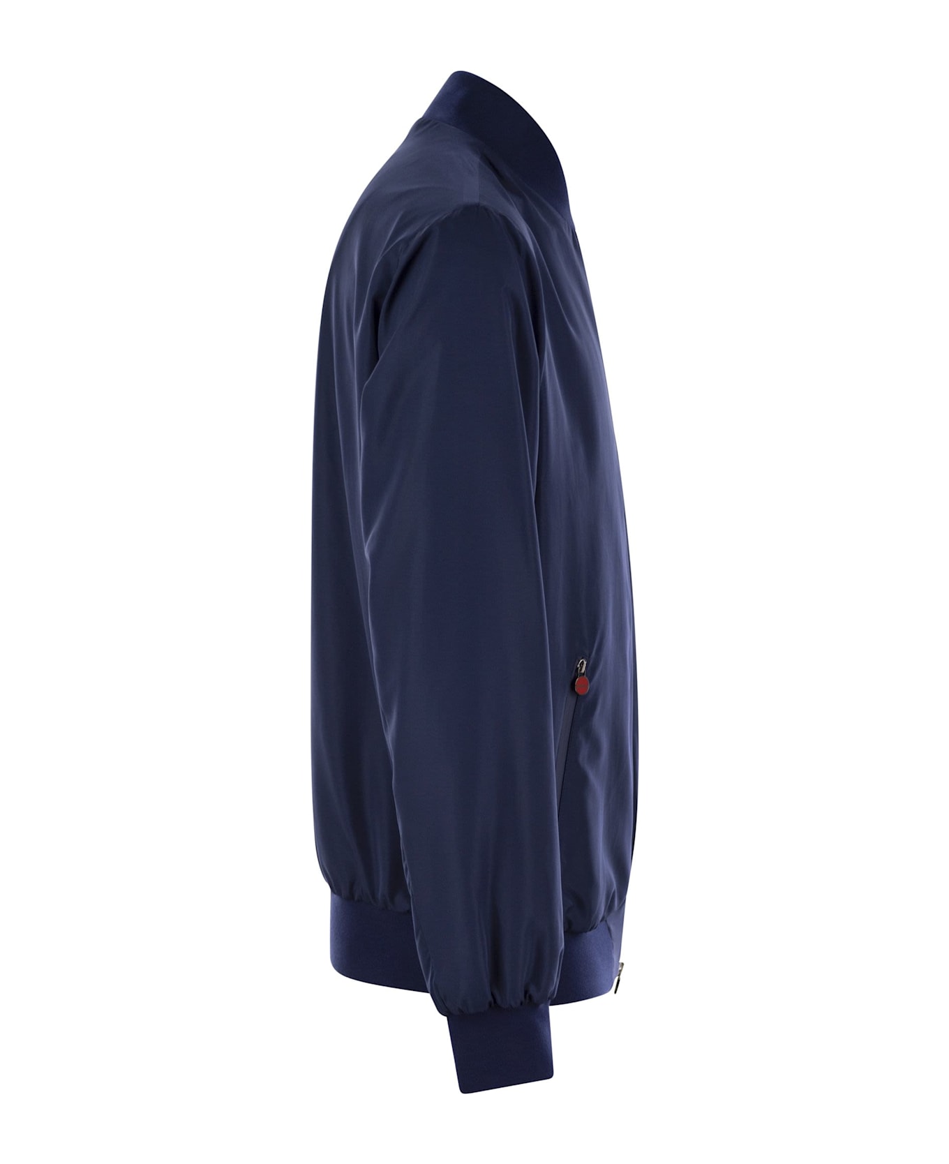Kiton Sea - Bomber Jacket In Technical Fabric - Night Blue
