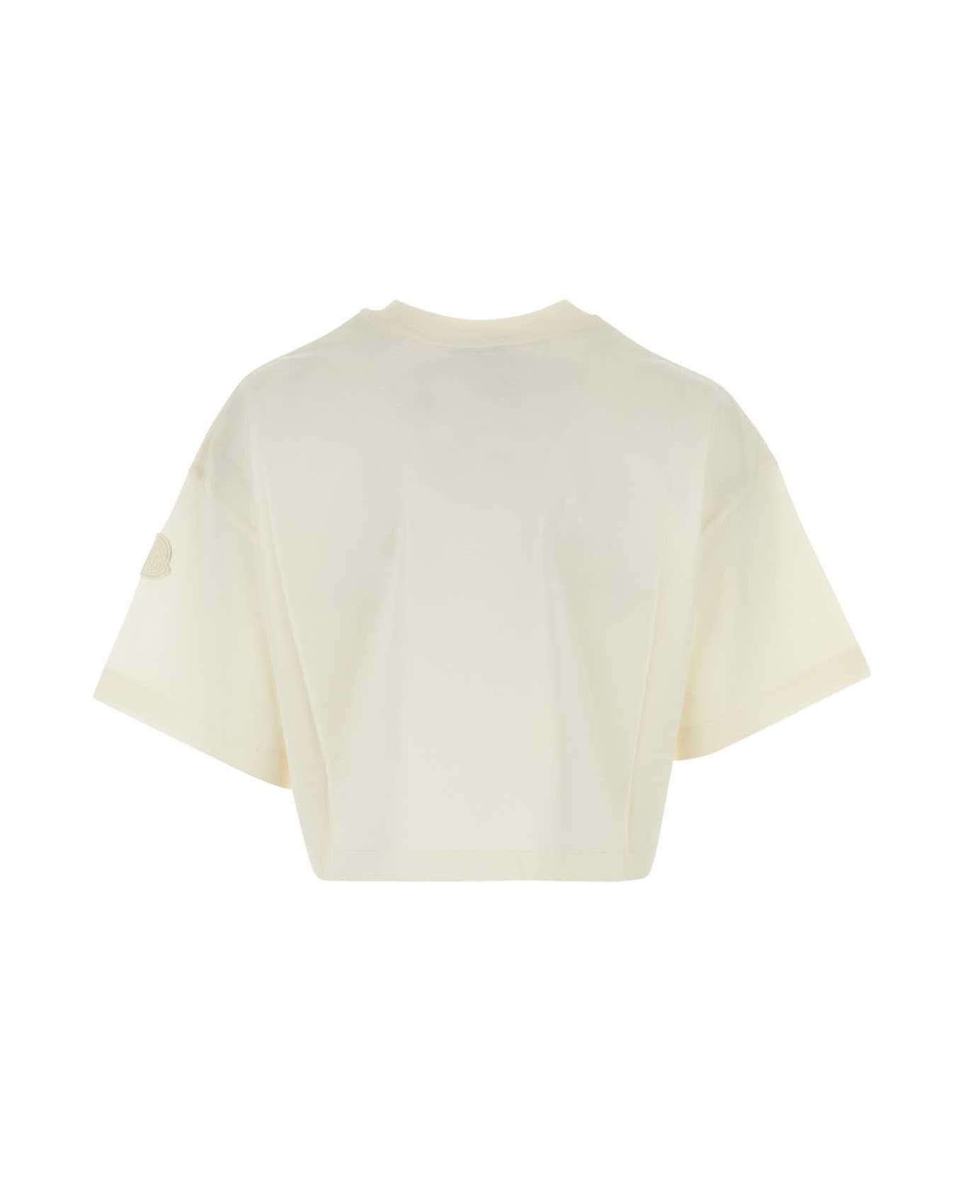 Moncler Ivory Cotton Oversize T-shirt - 034