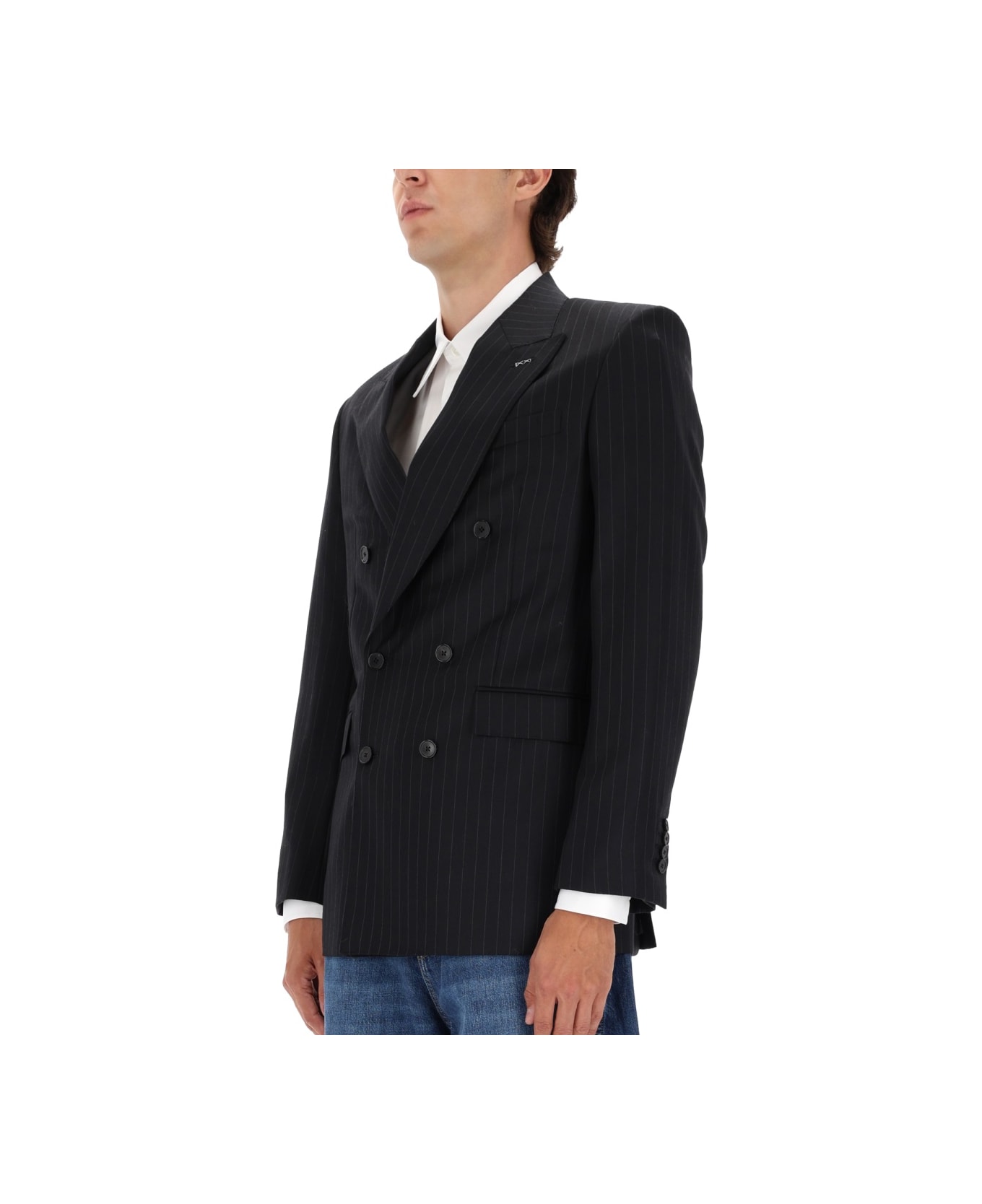 Givenchy Fitted Striped Jacket - BLACK