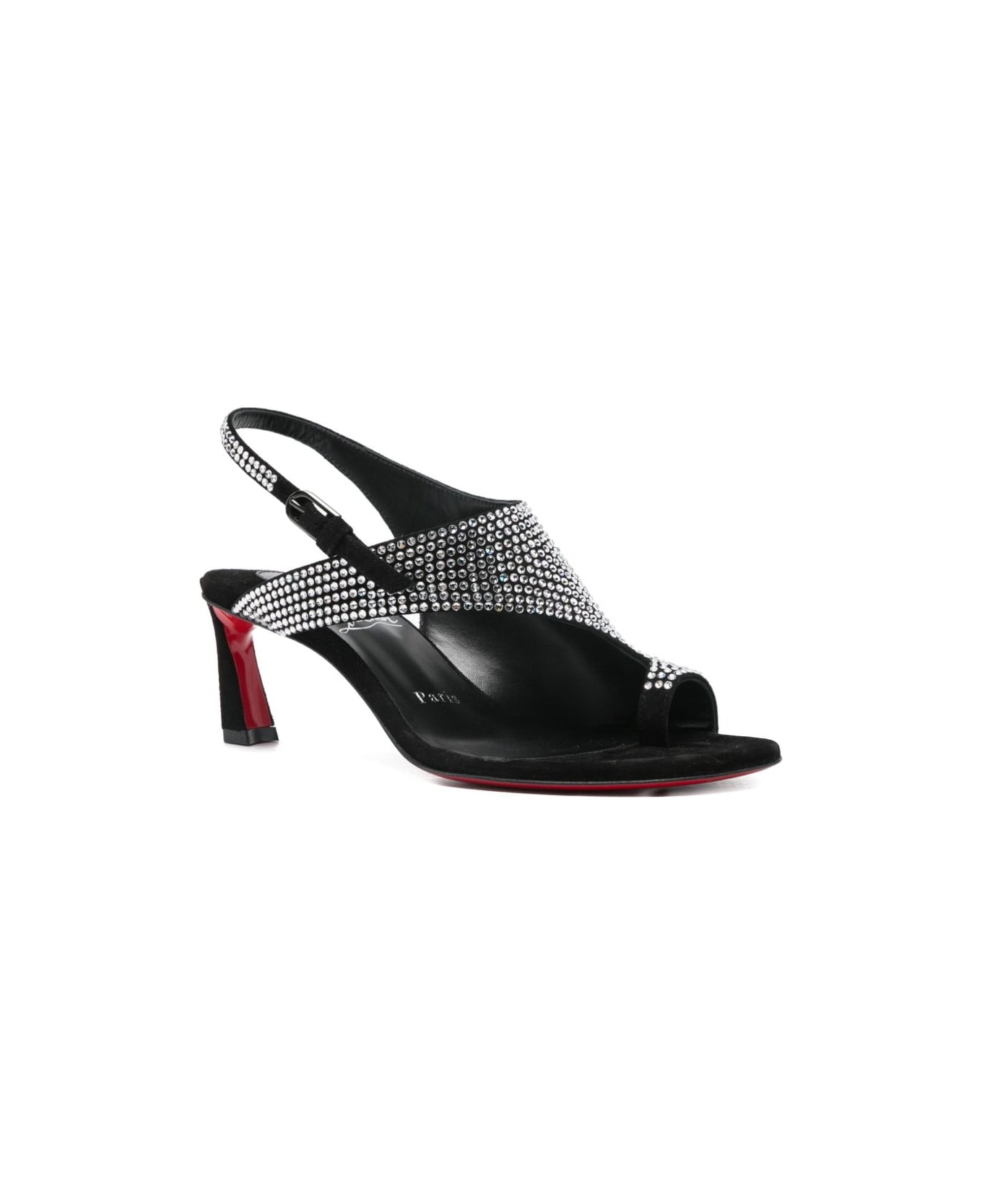 Christian Louboutin Viva Condora Strass Sandals - Black
