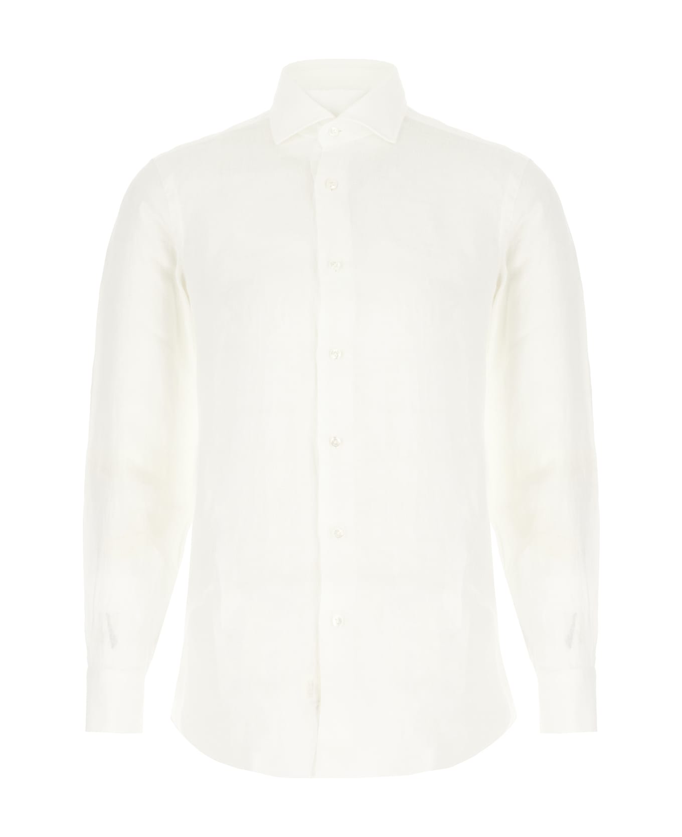 Barba Napoli White Linen Shirt - Bianco