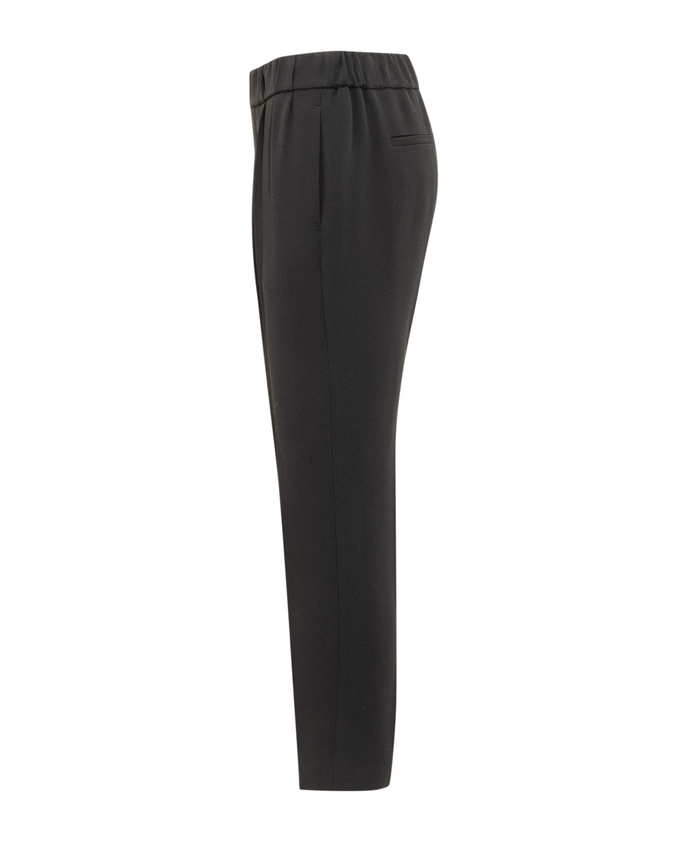 Brunello Cucinelli Cady Cropped Trousers - Black