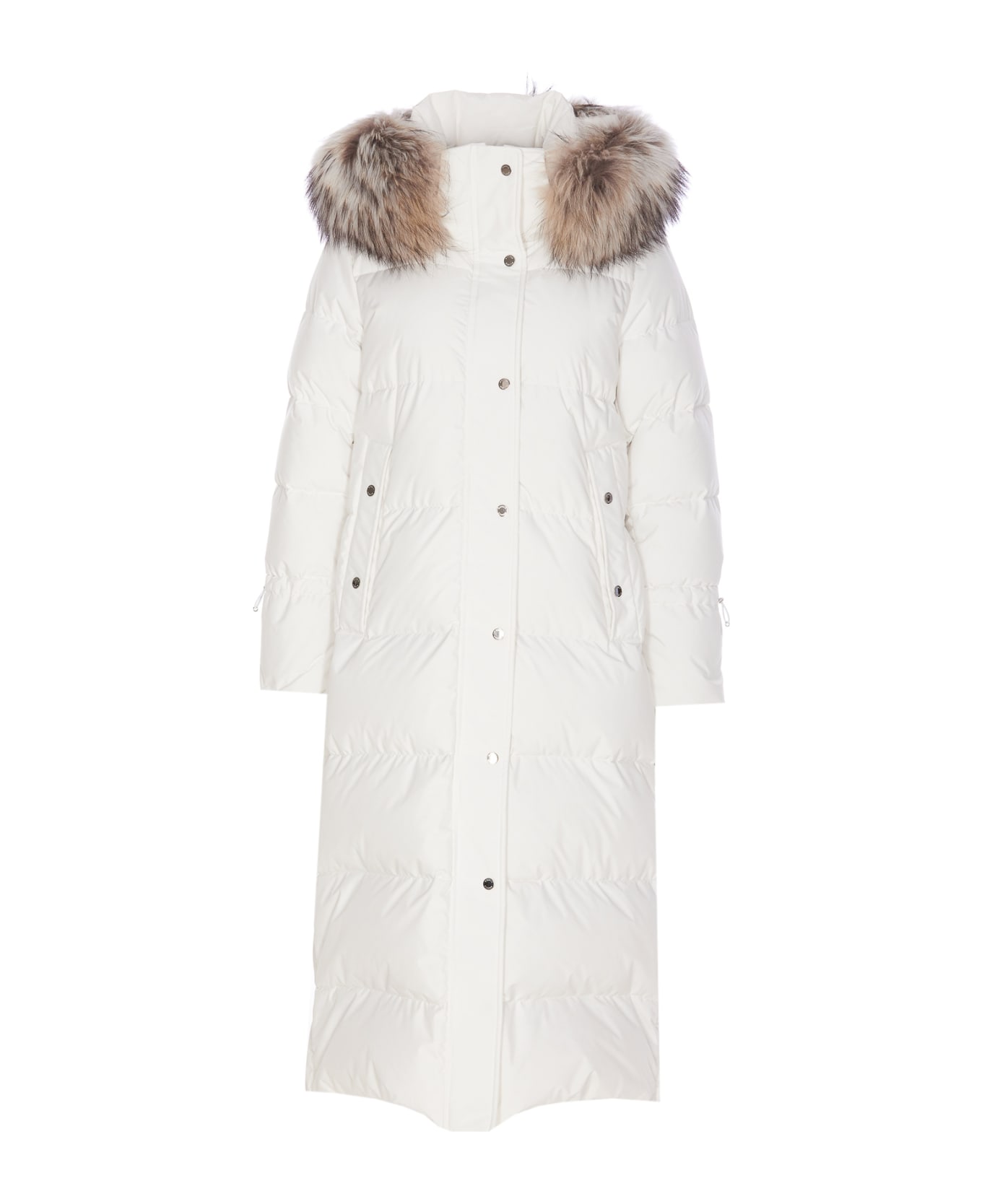 Moorer Breuil Fur Down Jacket - White