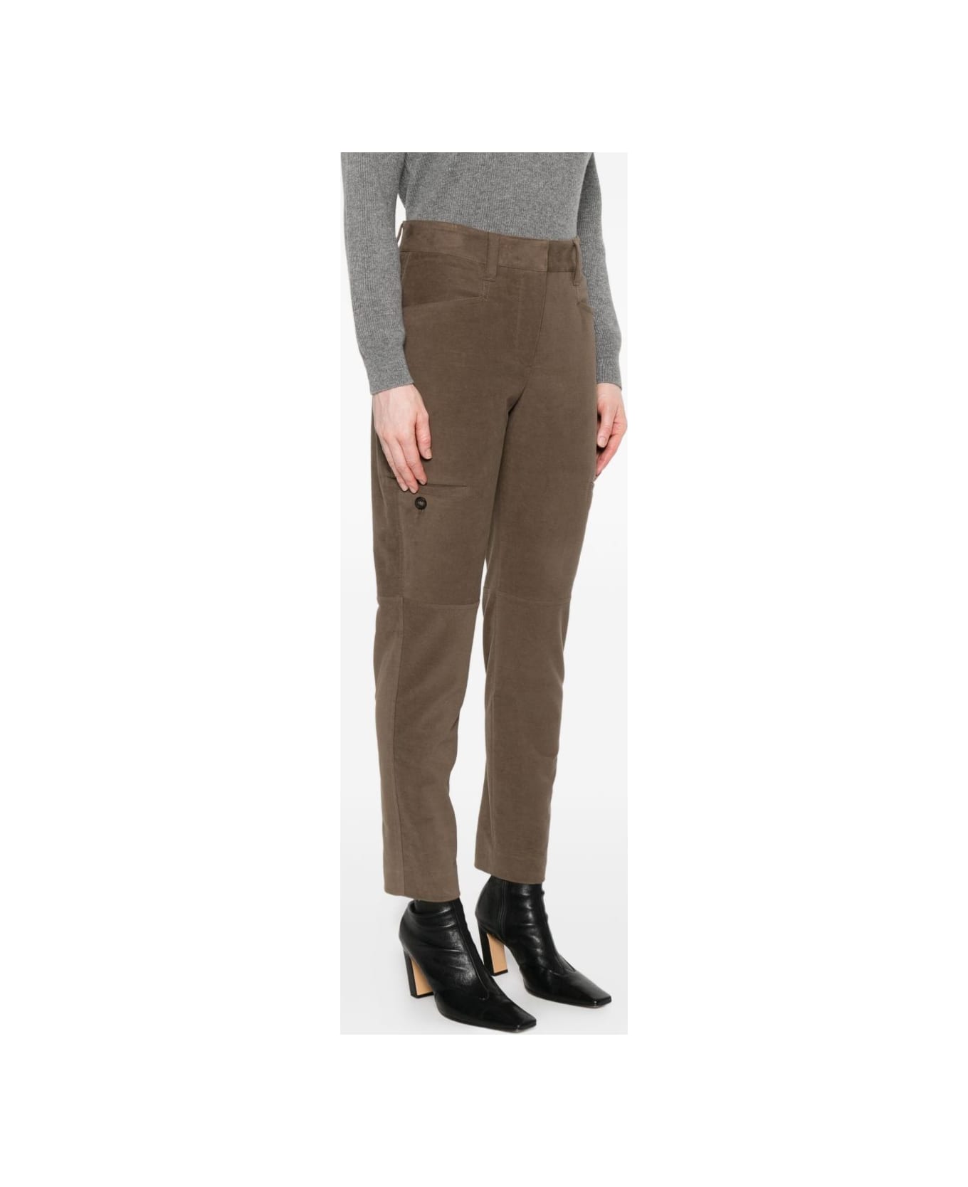 Brunello Cucinelli Zip-front Trousers - Brown