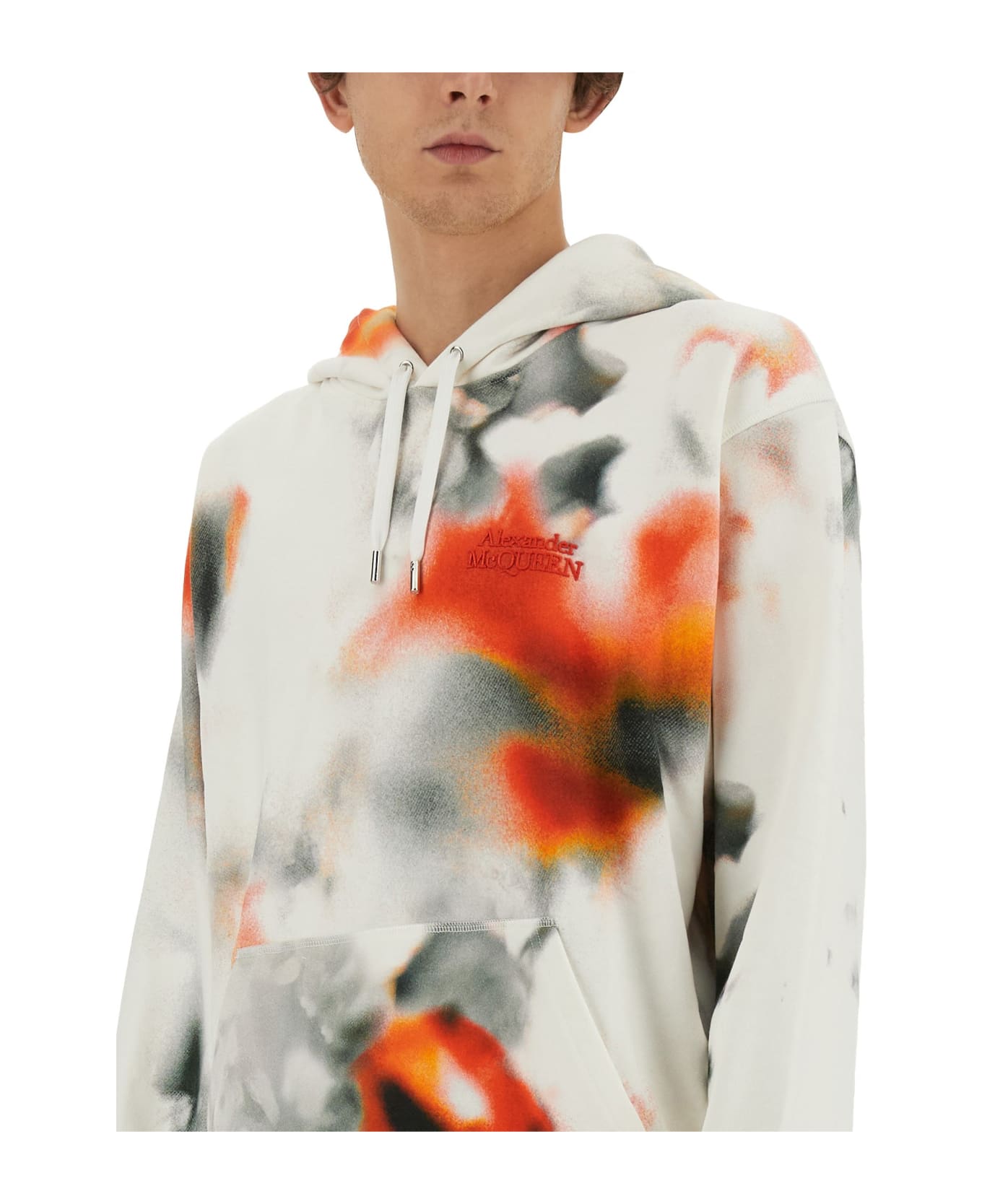 Alexander McQueen Obscured Flower Sweatshirt - White