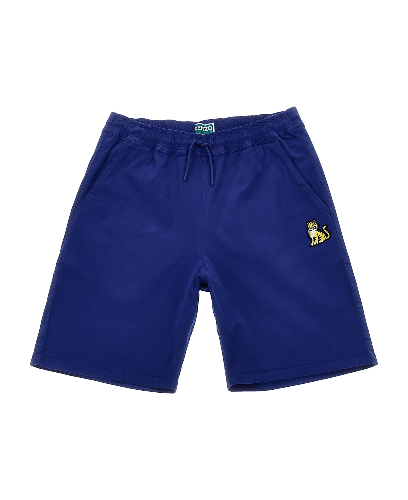 Kenzo Kids Embroidered Bermuda Shorts - Blue