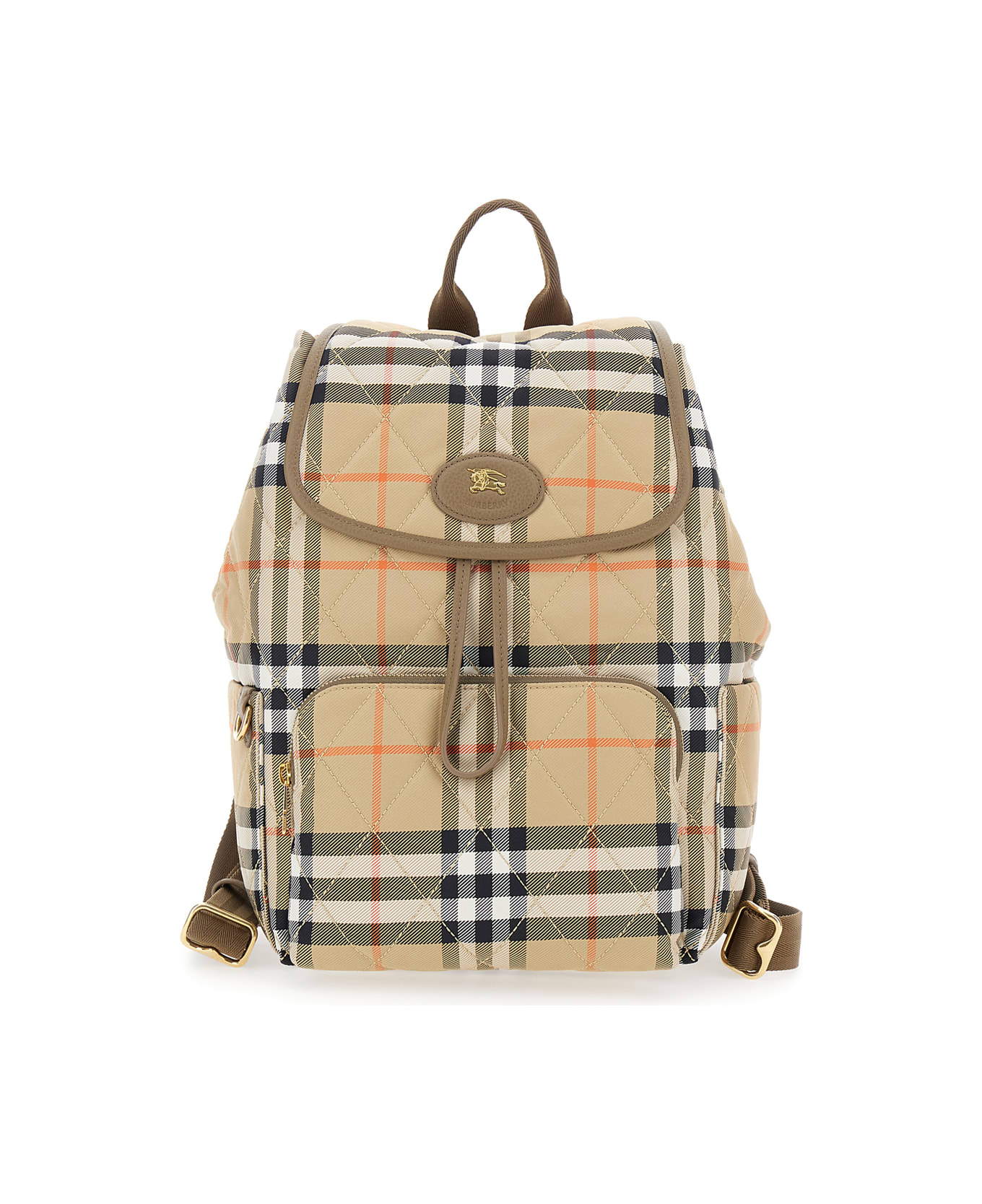 Burberry Embroidered Canvas Backpack - SAND