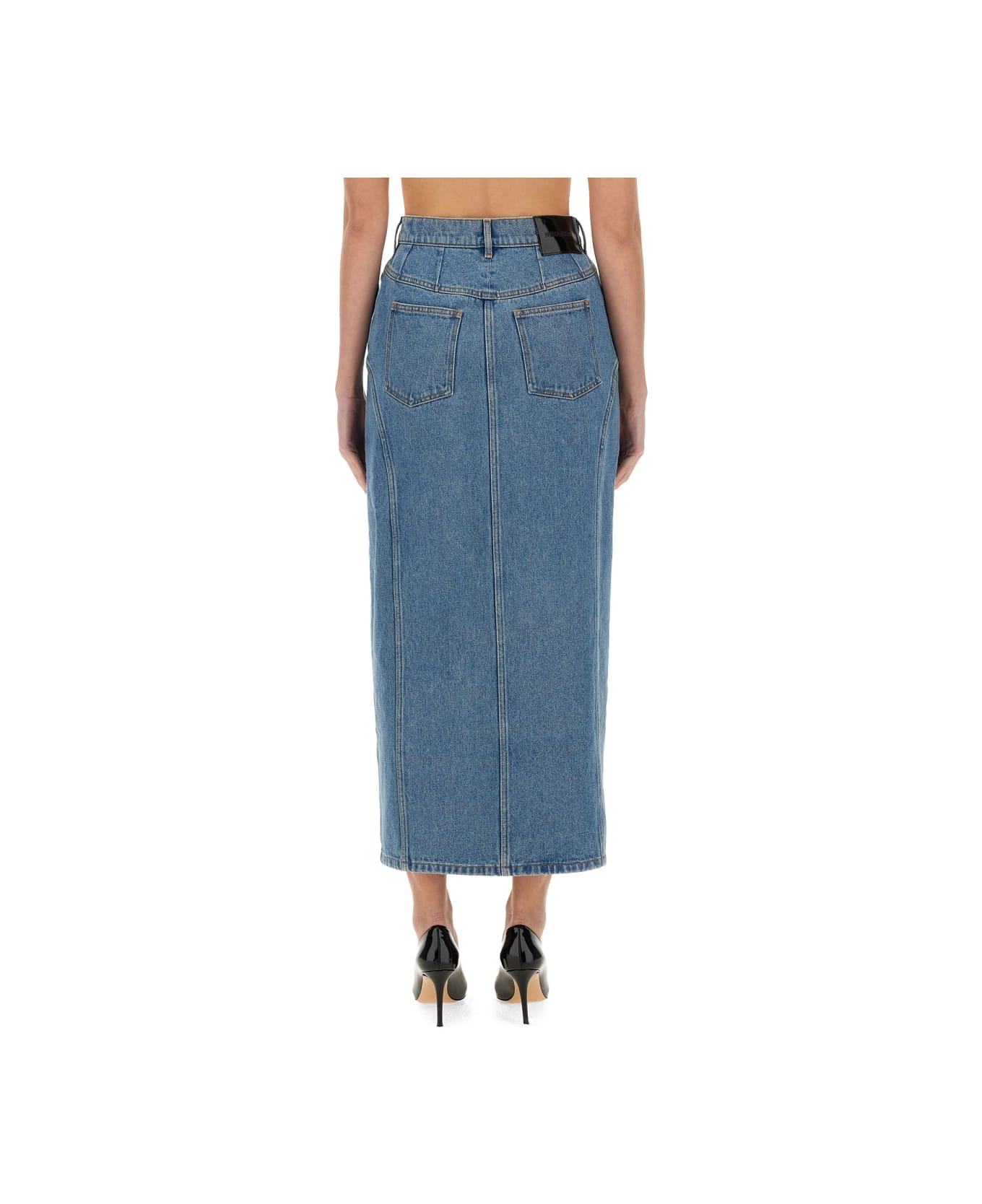 Nina Ricci Long Denim Skirt - DENIM